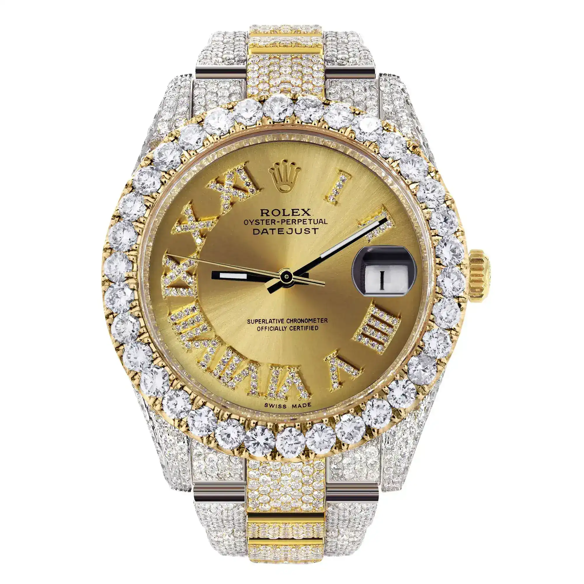 Fake Diamond Watch Iced Out Rolex Replica 141