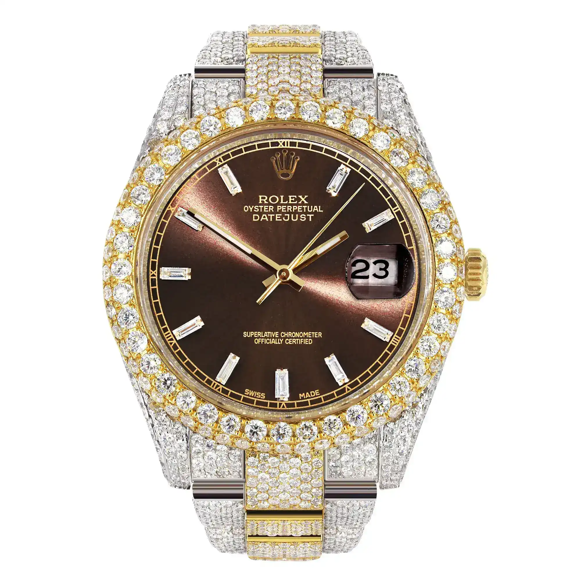 Fake Diamond Watch Iced Out Rolex Replica 146