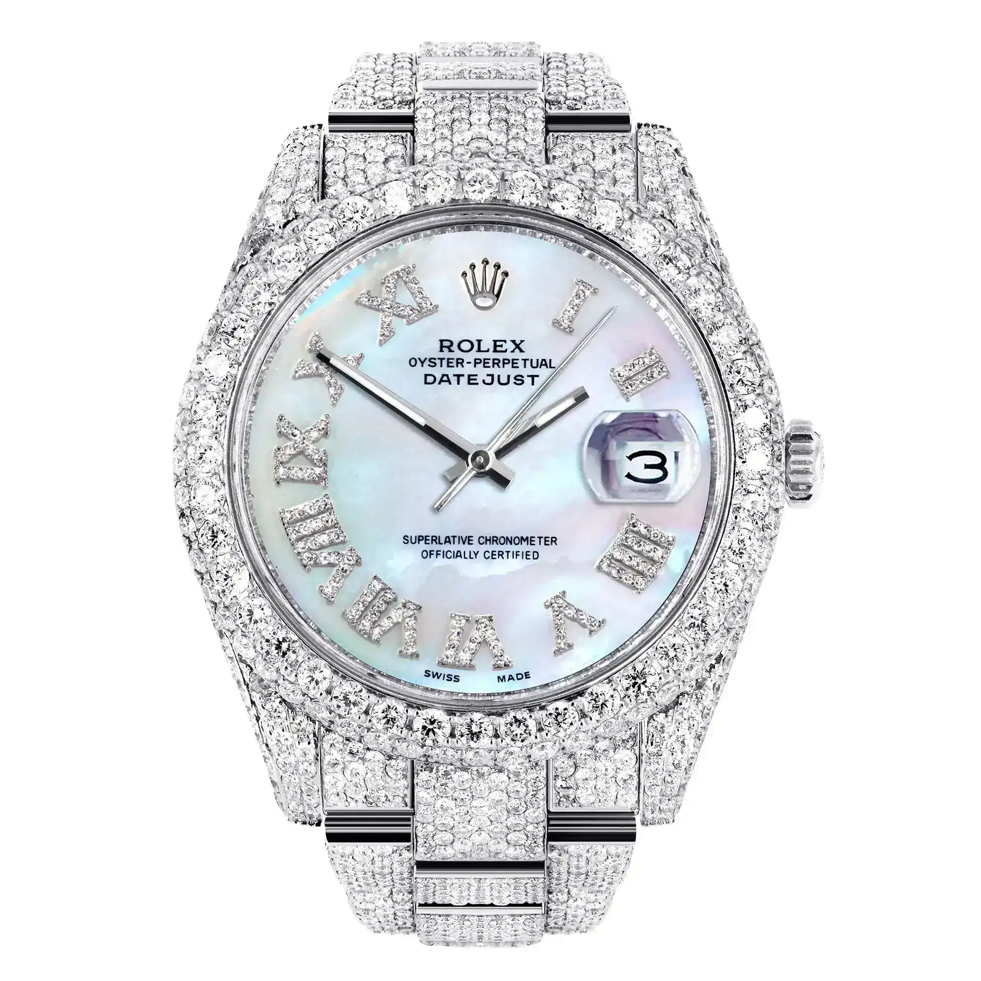 Fake Diamond Watch Iced Out Rolex Replica 160