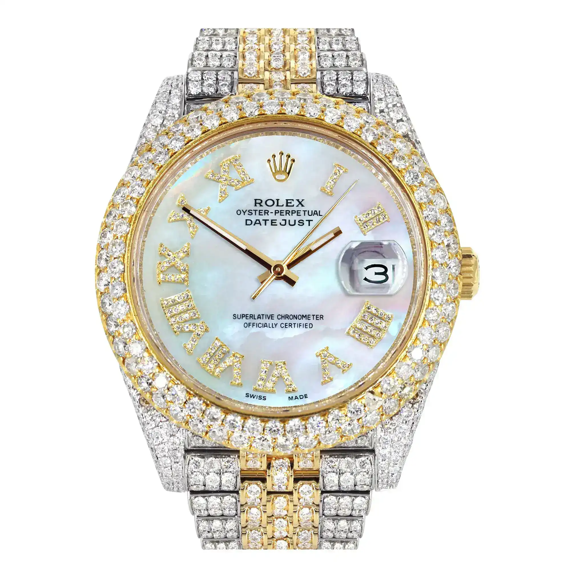 Fake Diamond Watch Iced Out Rolex Replica 165