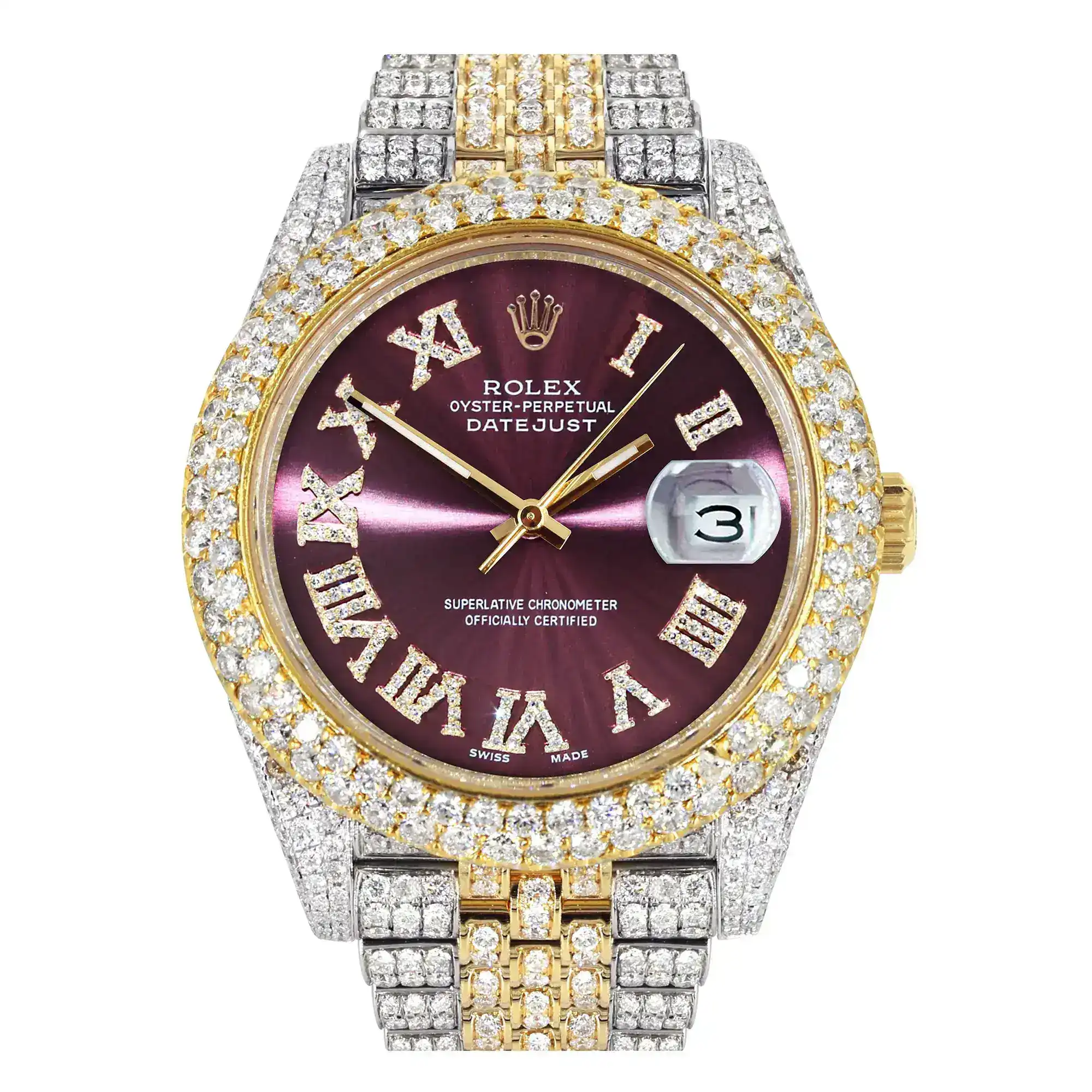 Fake Diamond Watch Iced Out Rolex Replica 166