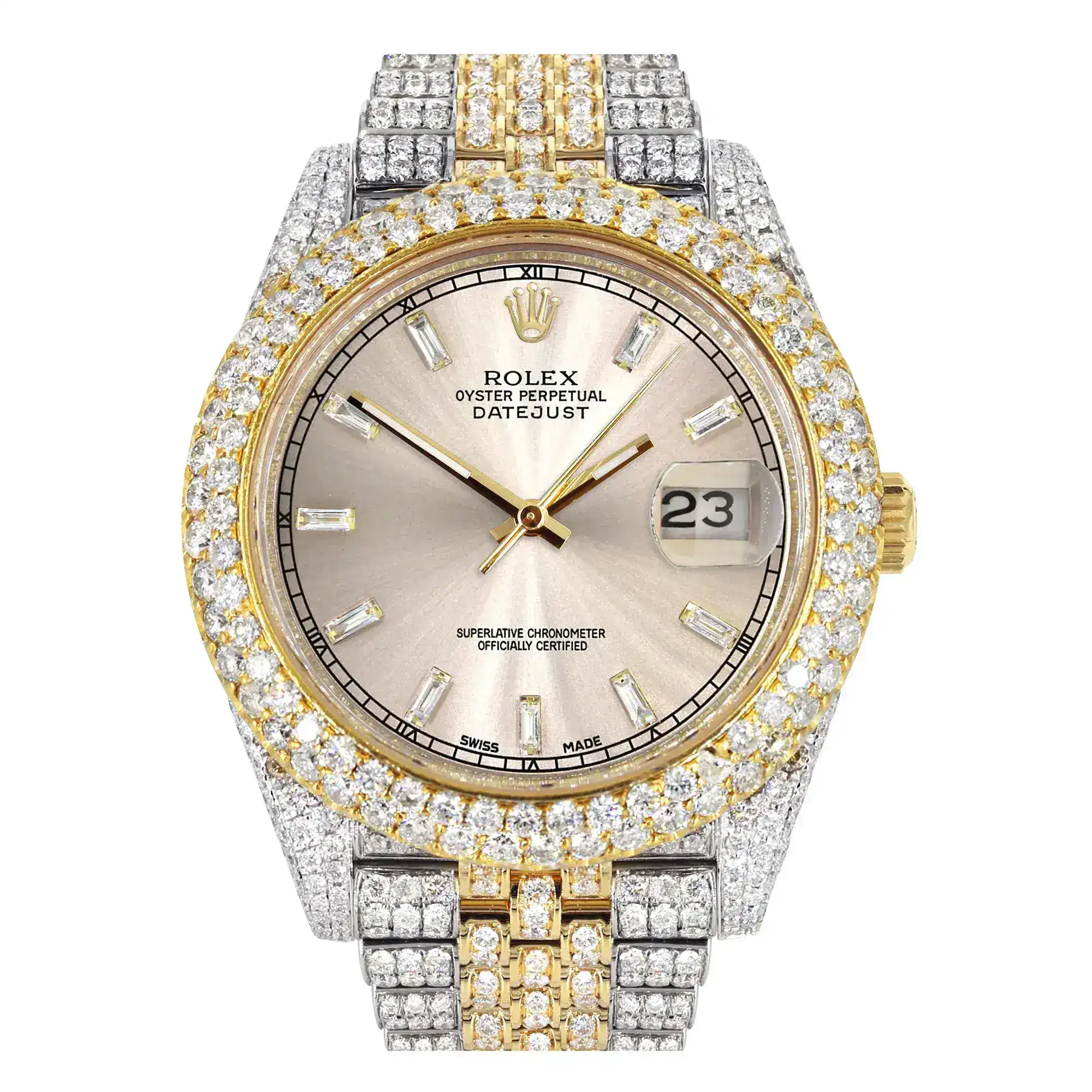 Fake Diamond Watch Iced Out Rolex Replica 168