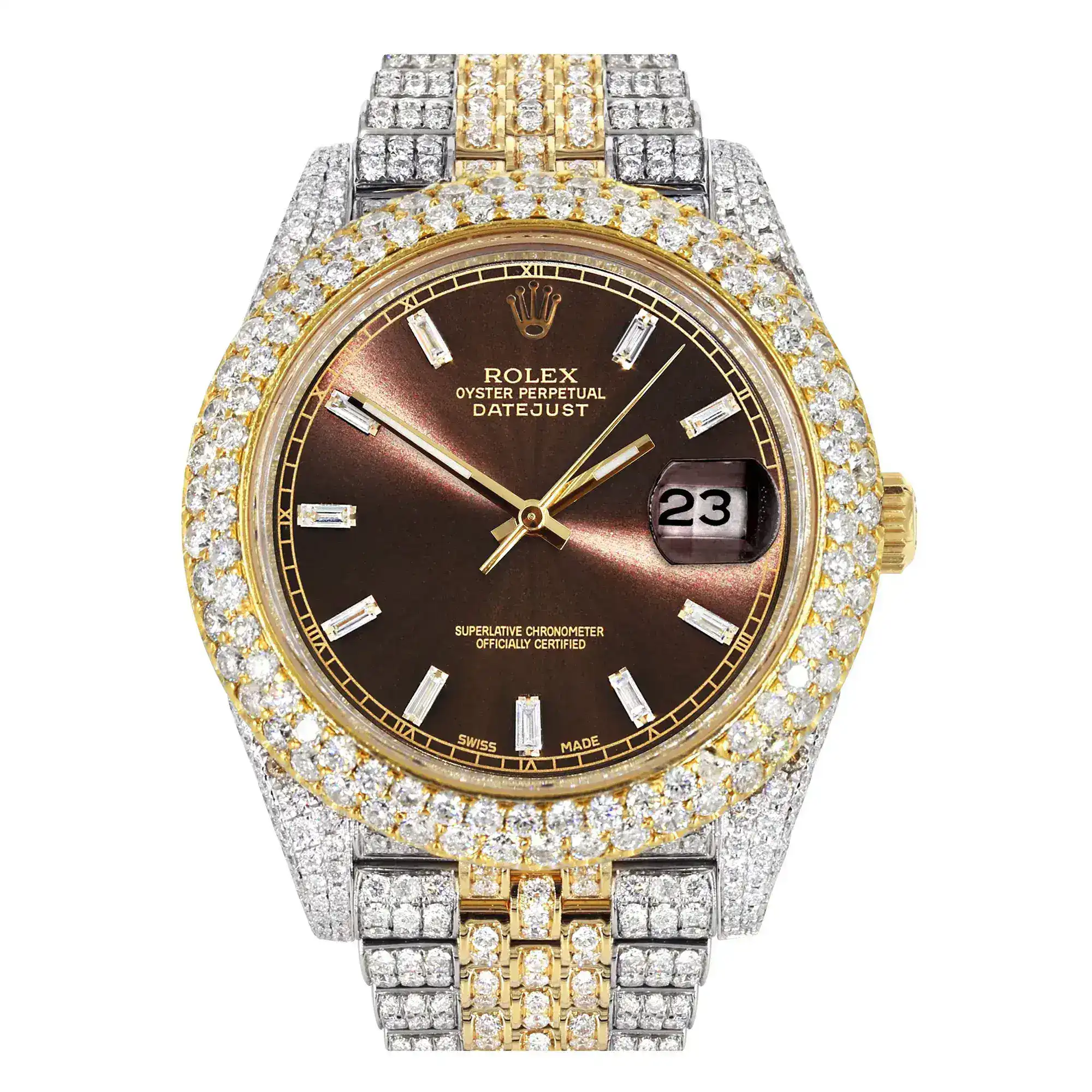 Fake Diamond Watch Iced Out Rolex Replica 169