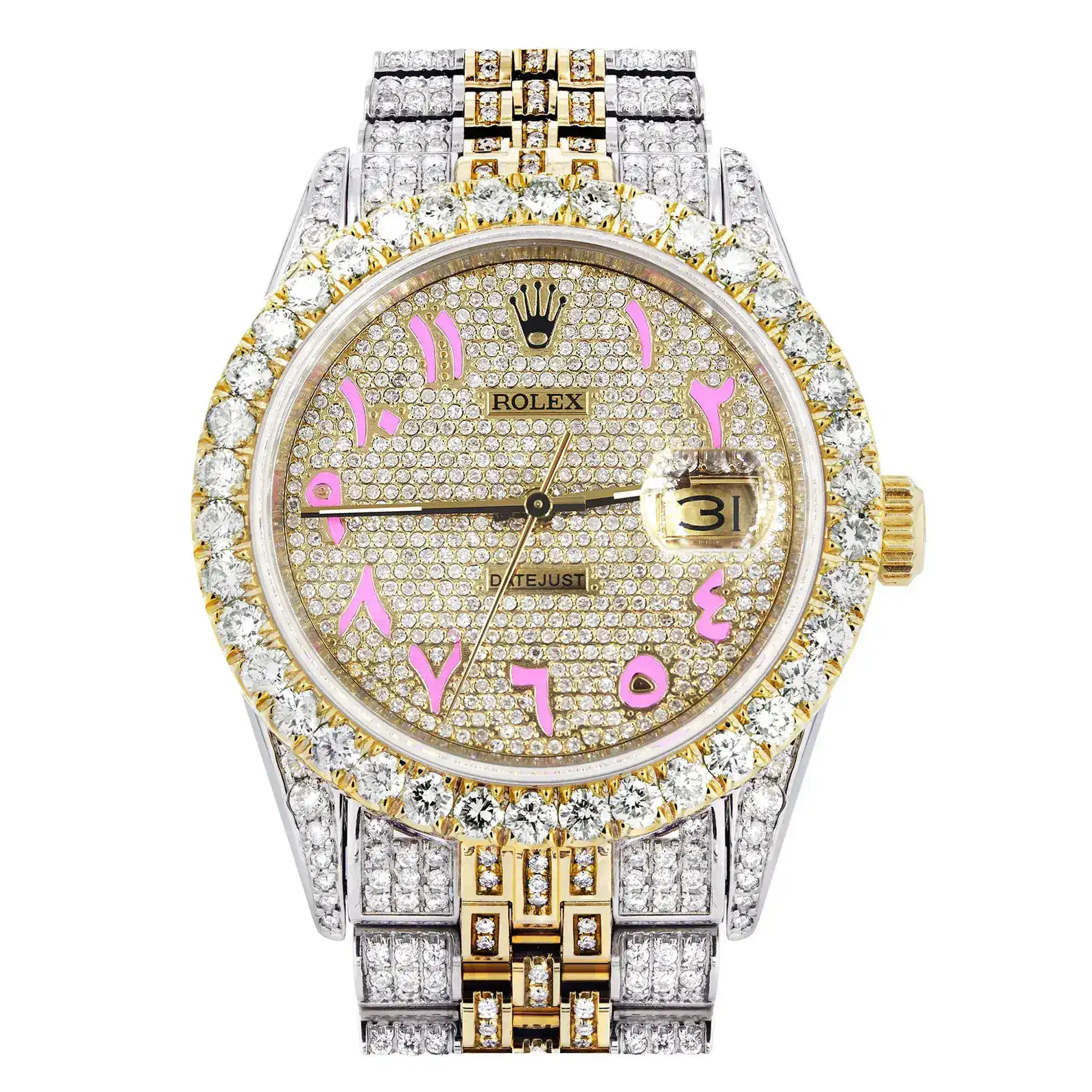 Fake Diamond Watch Iced Out Rolex Replica 201