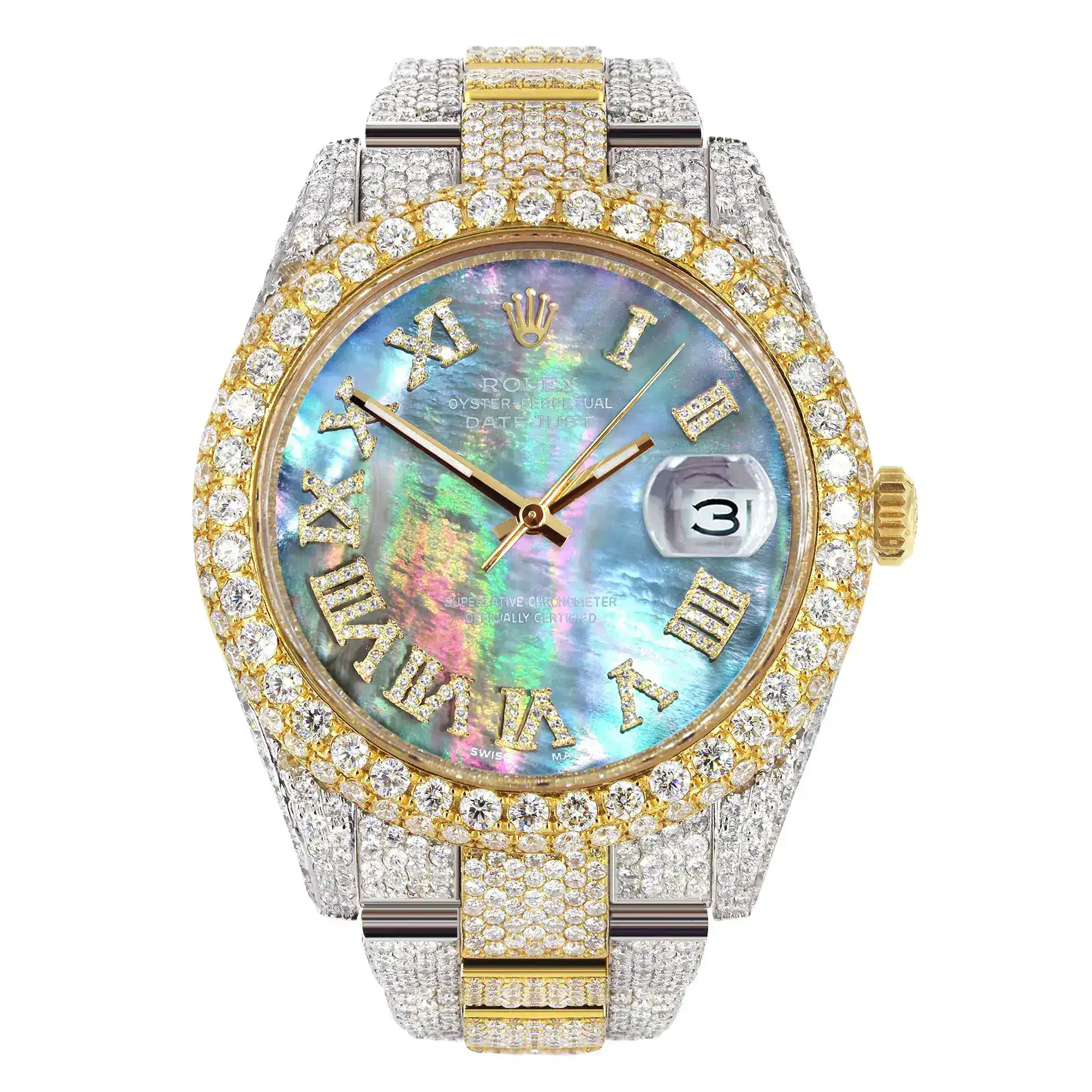 Fake Diamond Watch Iced Out Rolex Replica 205