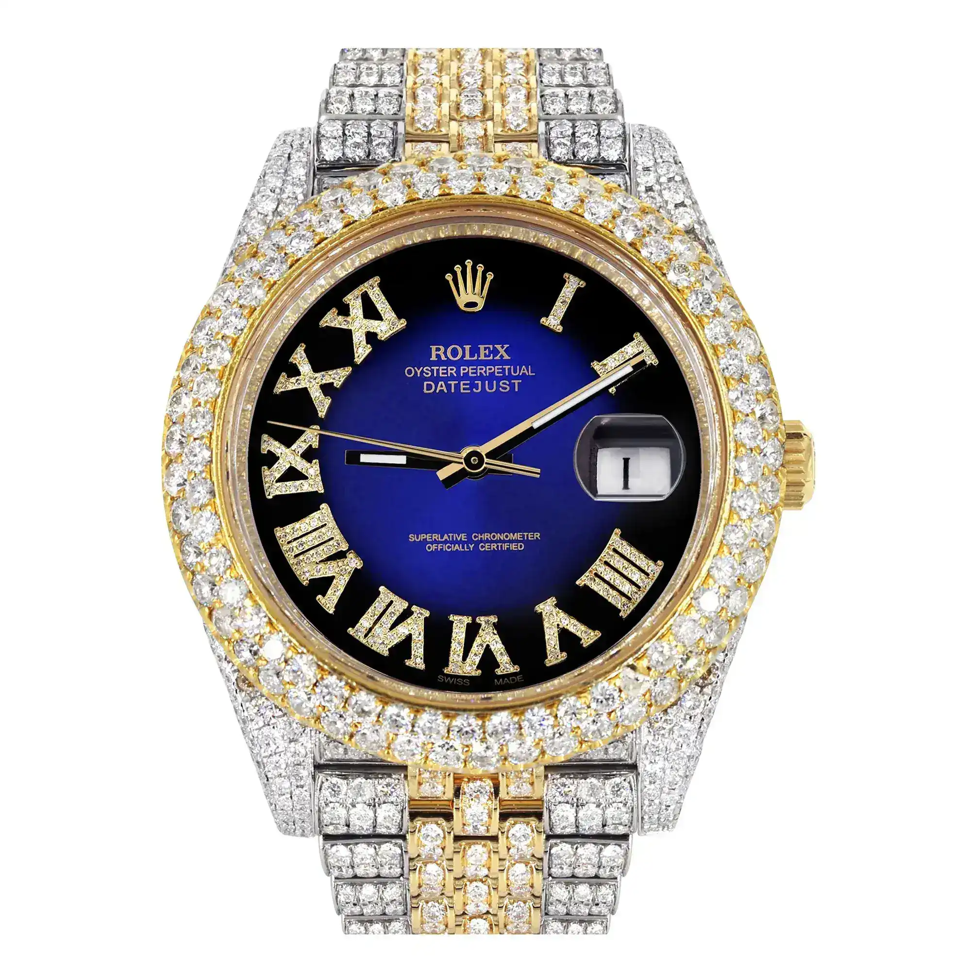 Fake Diamond Watch Iced Out Rolex Replica 226