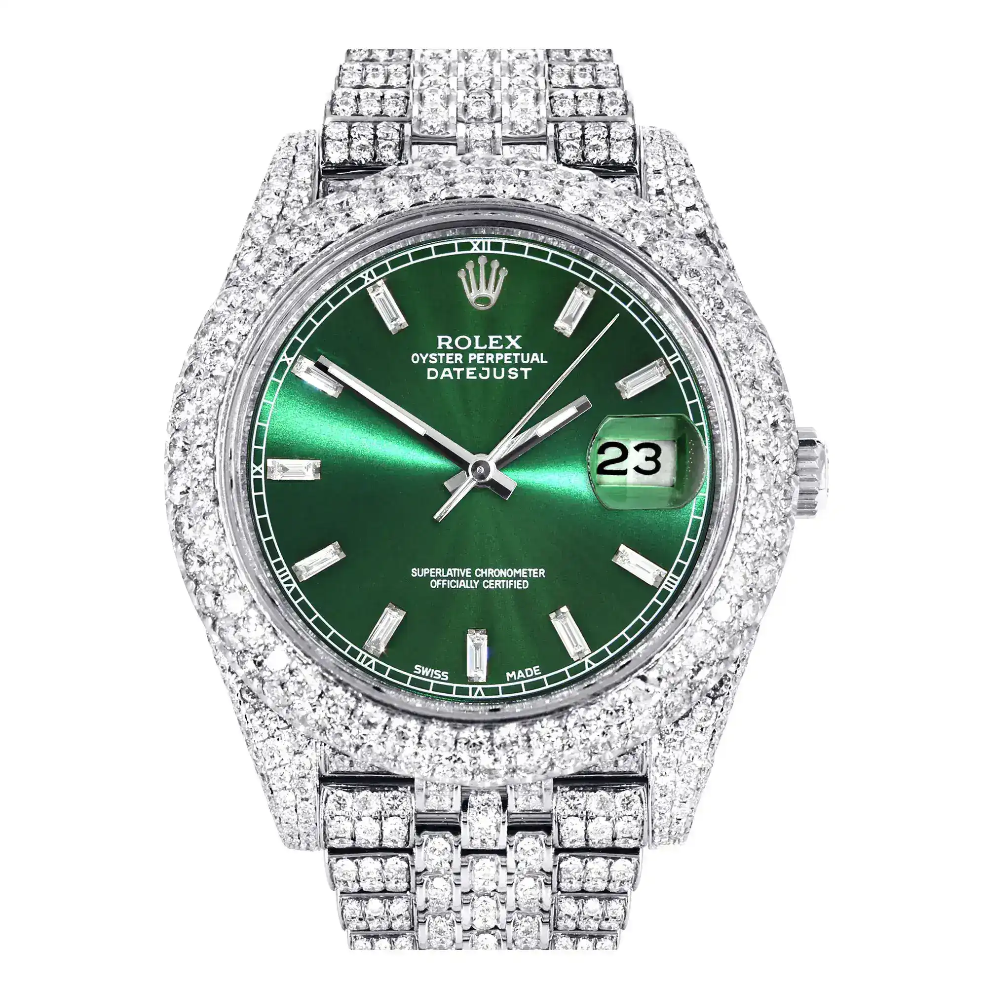 Fake Diamond Watch Iced Out Rolex Replica 252
