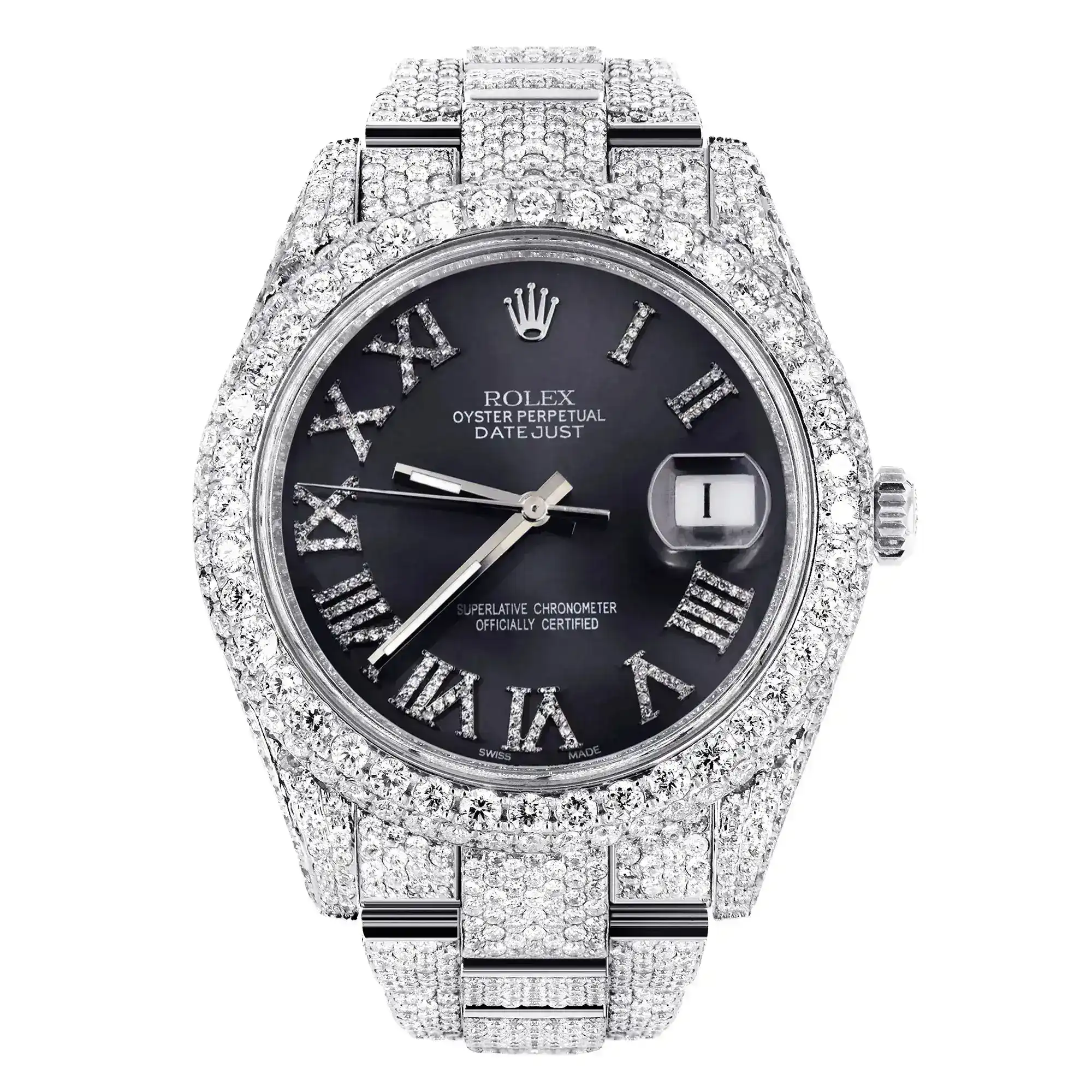 Fake Diamond Watch Iced Out Rolex Replica 255