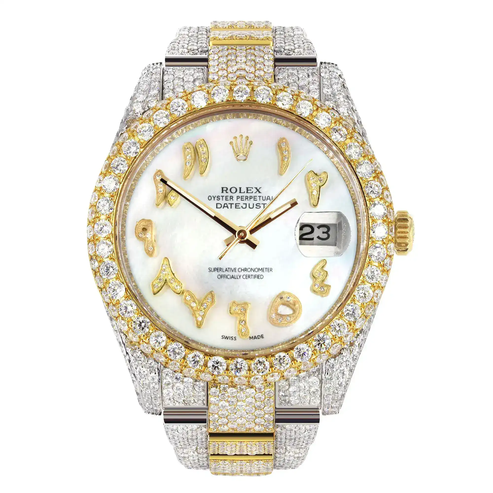 Fake Diamond Watch Iced Out Rolex Replica 260