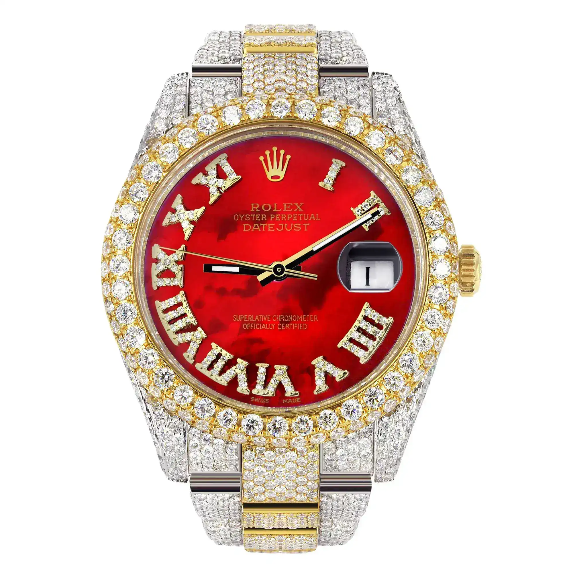 Fake Diamond Watch Iced Out Rolex Replica 275
