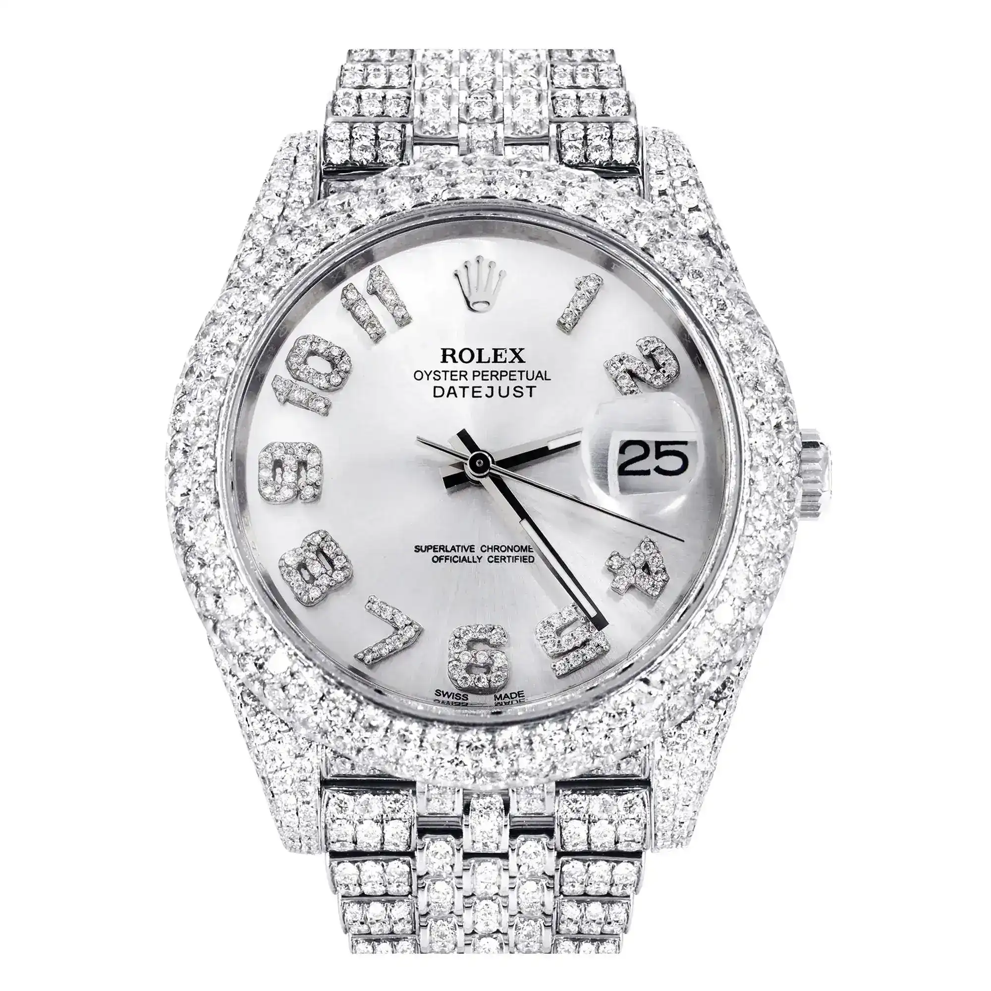 Fake Diamond Watch Iced Out Rolex Replica 282