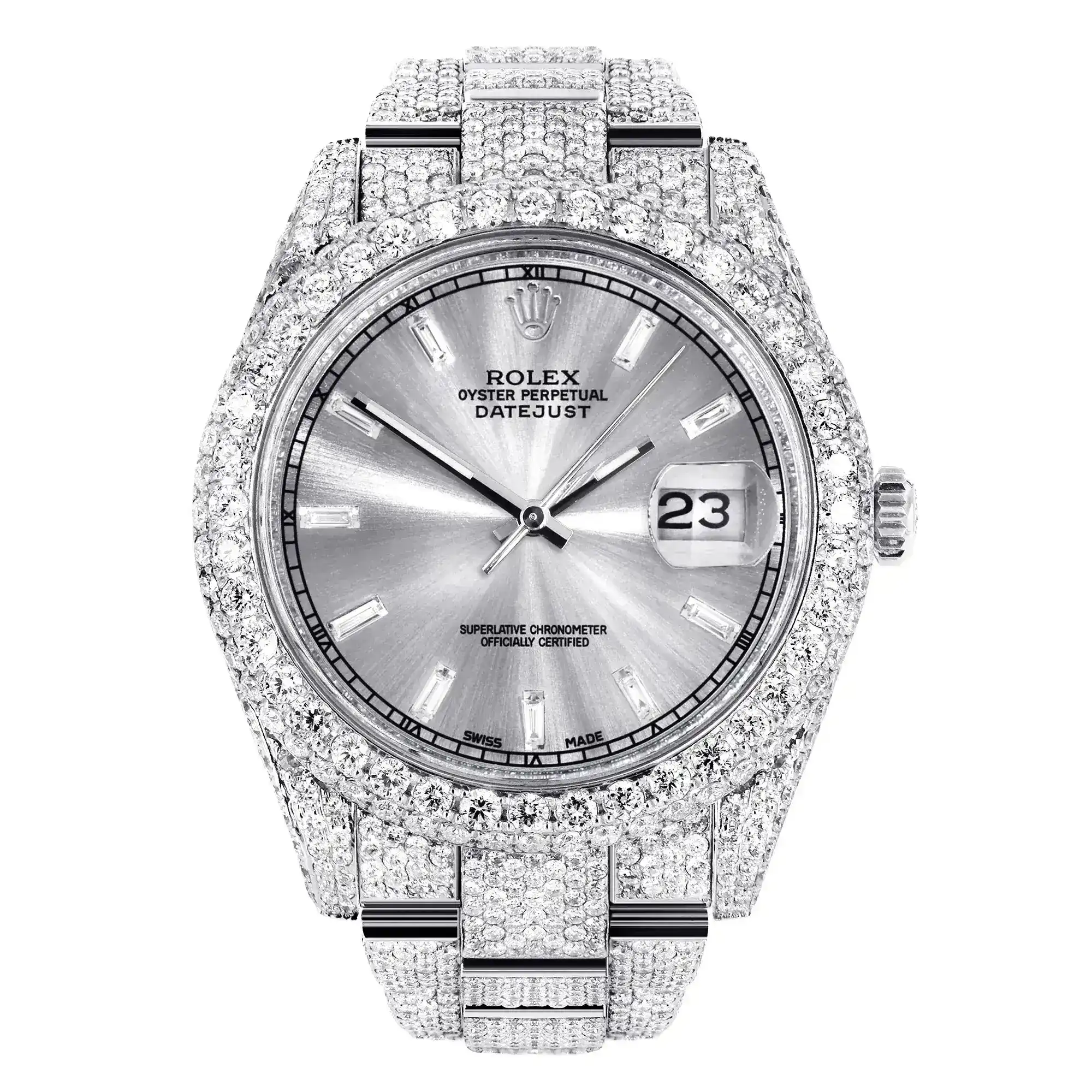 Fake Diamond Watch Iced Out Rolex Replica 285