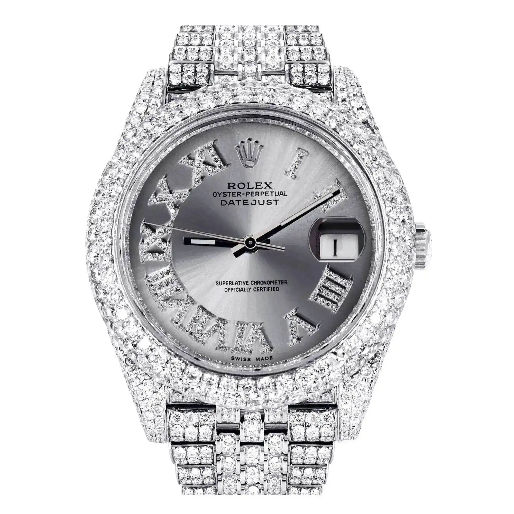 Fake Diamond Watch Iced Out Rolex Replica 286