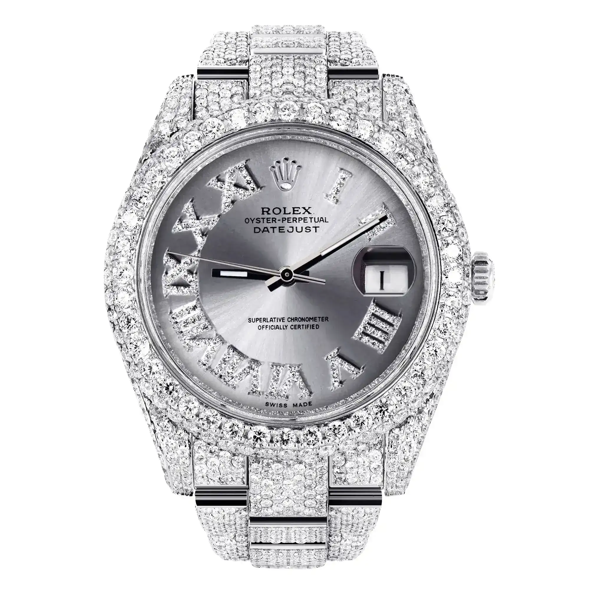 Fake Diamond Watch Iced Out Rolex Replica 287