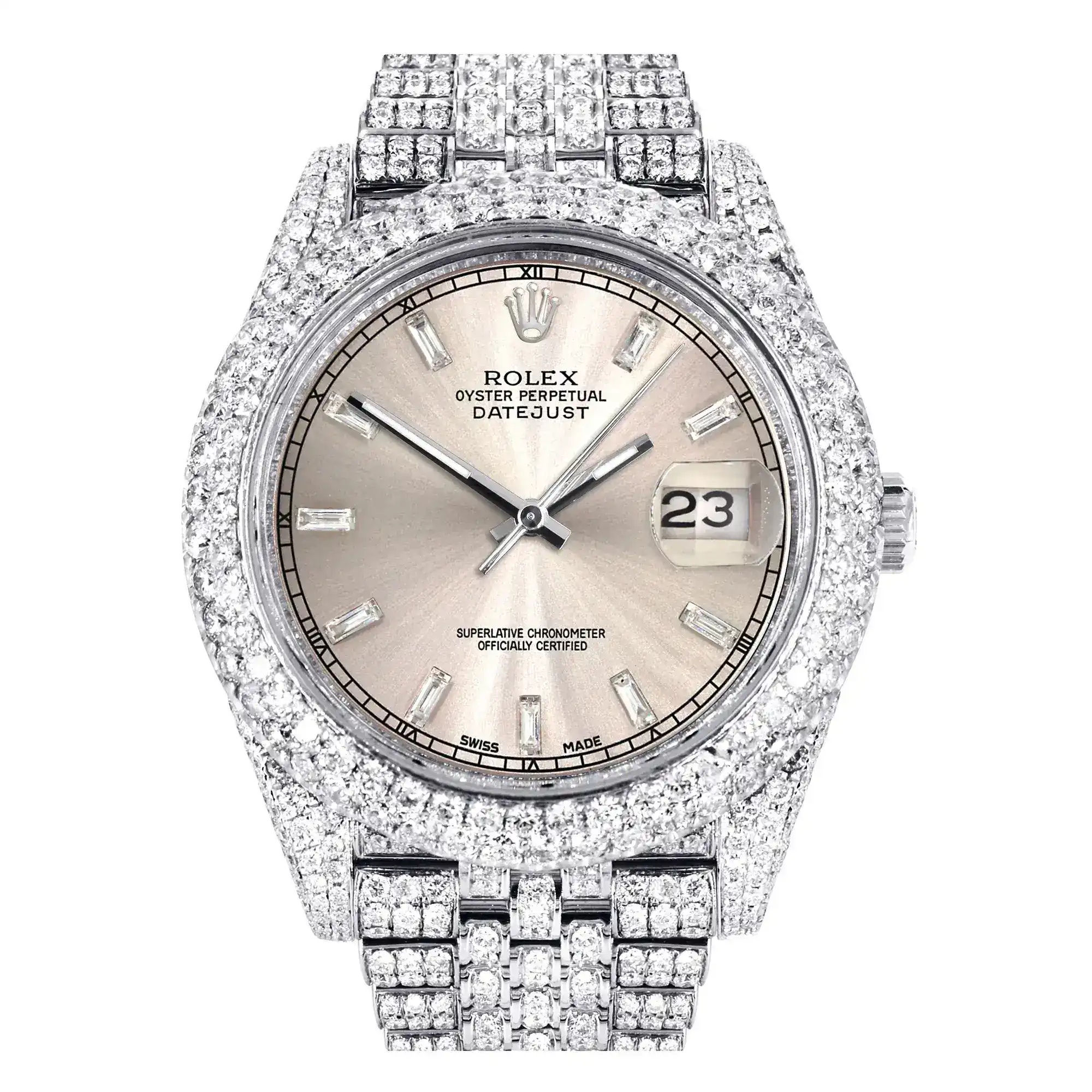 Fake Diamond Watch Iced Out Rolex Replica 289