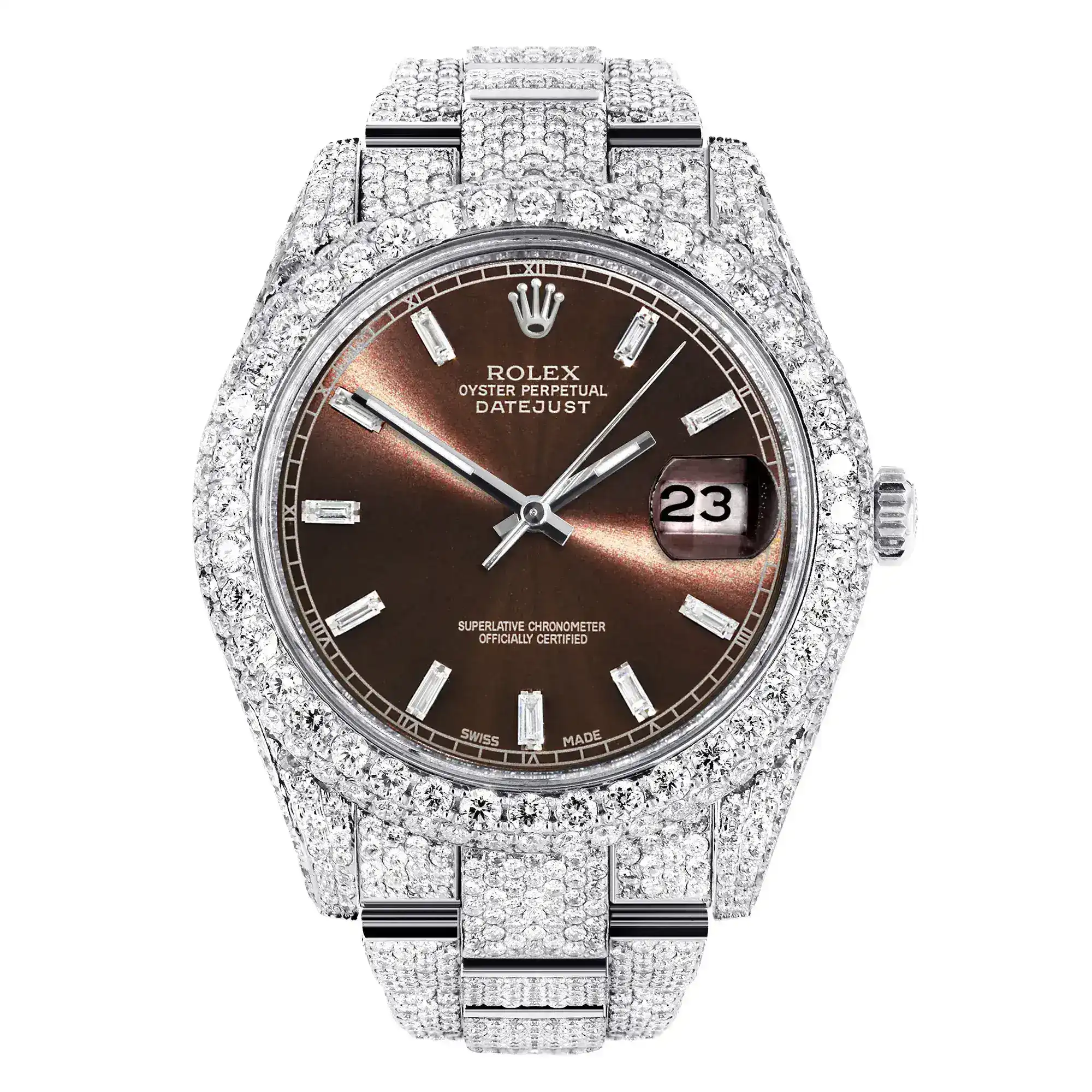 Fake Diamond Watch Iced Out Rolex Replica 293