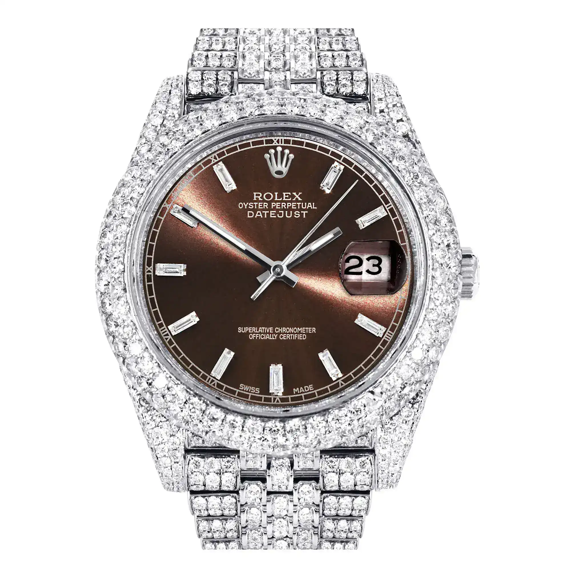 Fake Diamond Watch Iced Out Rolex Replica 295