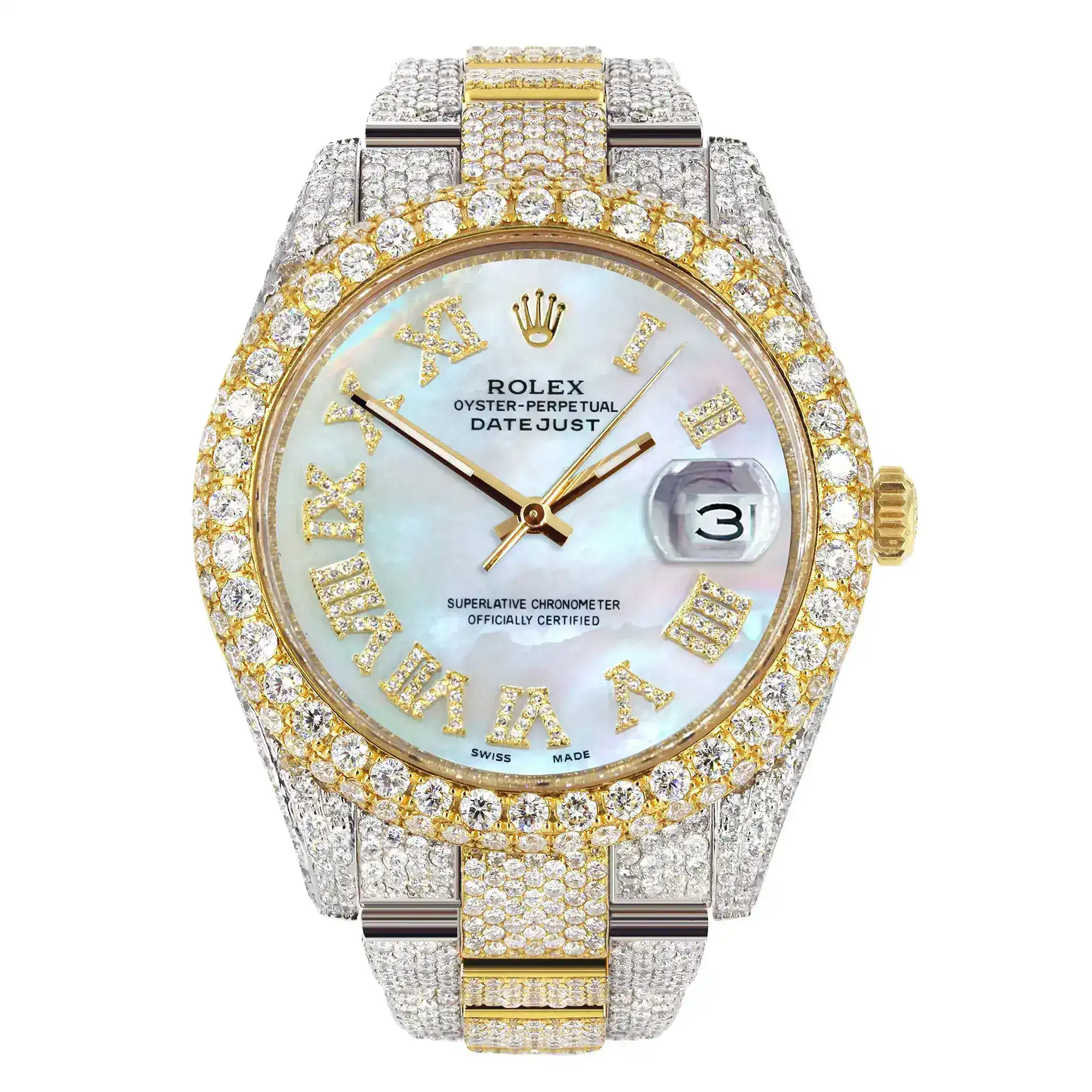 Fake Diamond Watch Iced Out Rolex Replica 298