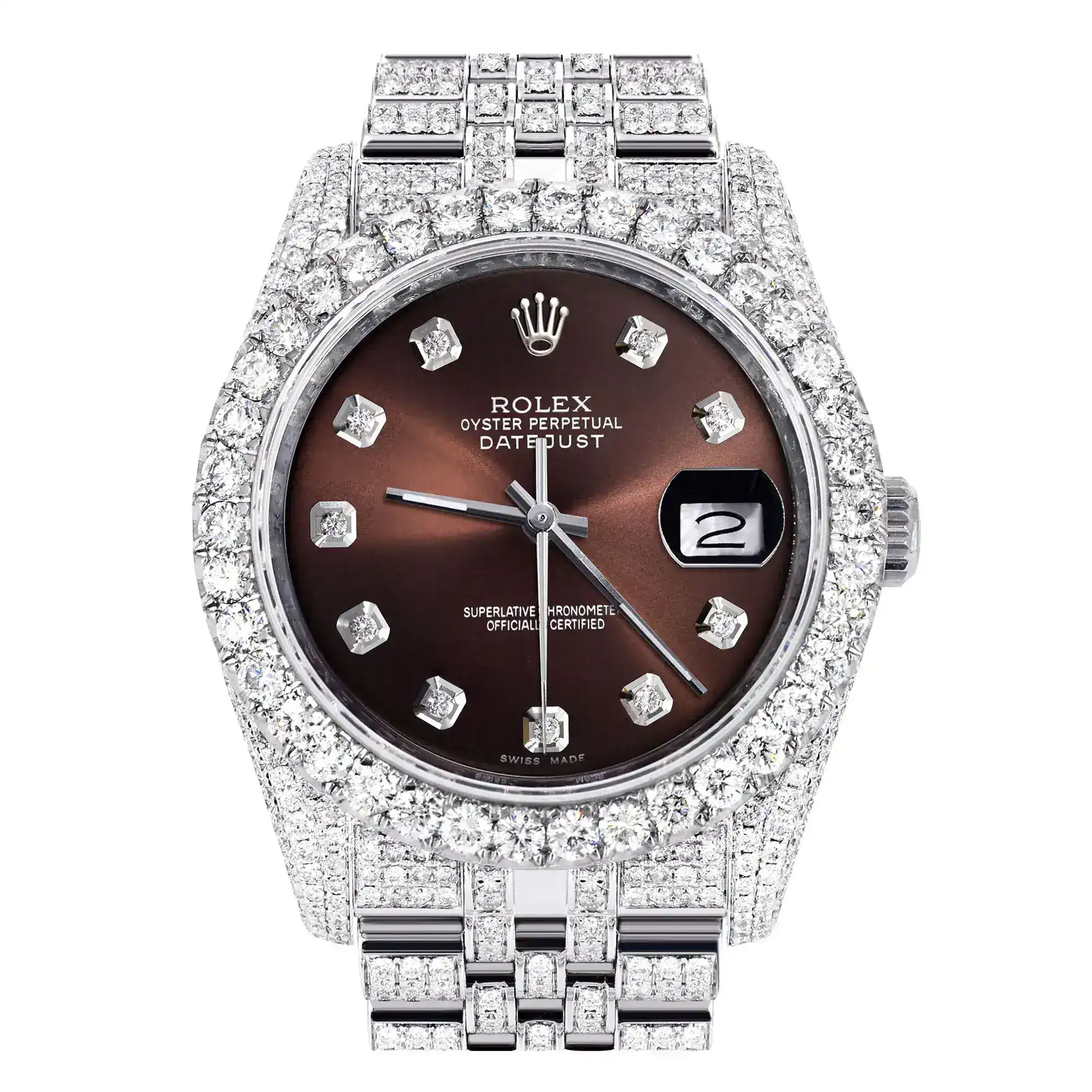 Fake Diamond Watch Iced Out Rolex Replica 309