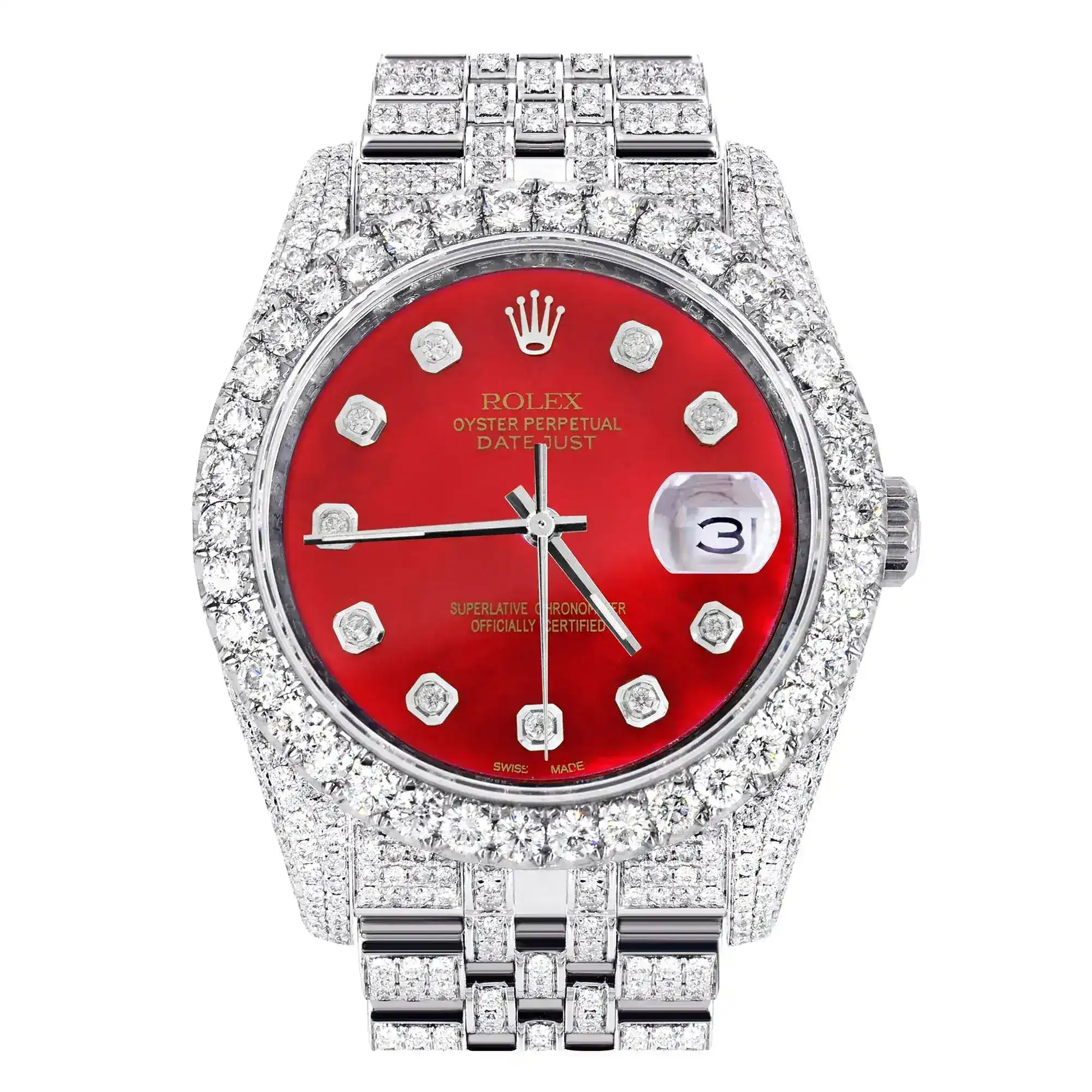 Fake Diamond Watch Iced Out Rolex Replica 319