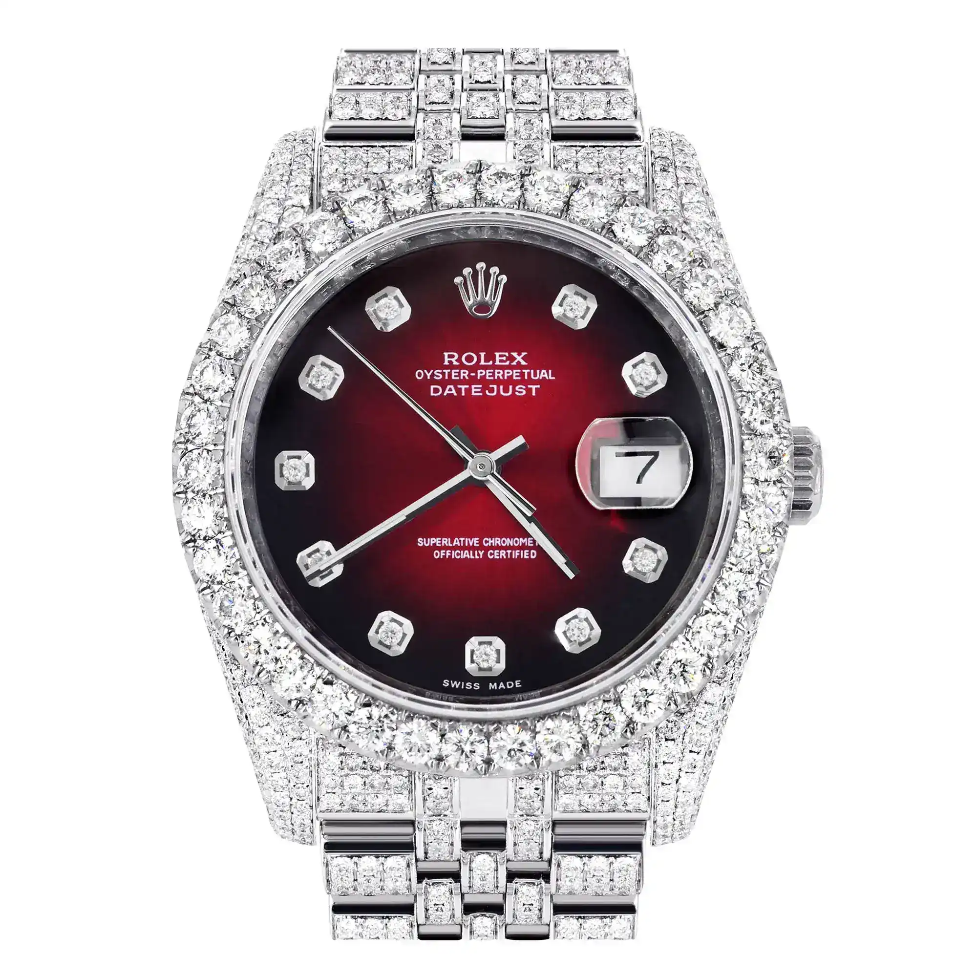 Fake Diamond Watch Iced Out Rolex Replica 320