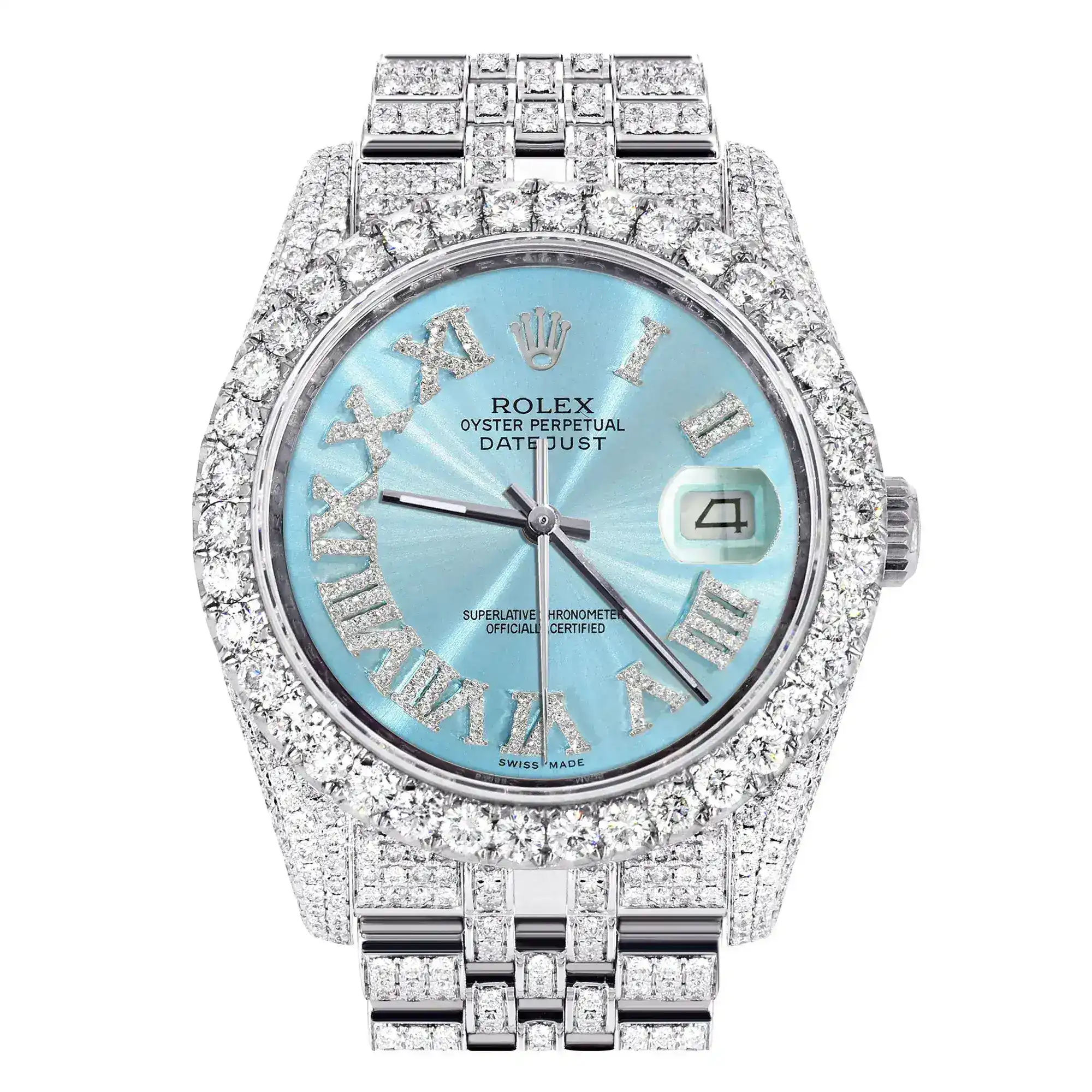 Fake Diamond Watch Iced Out Rolex Replica 323