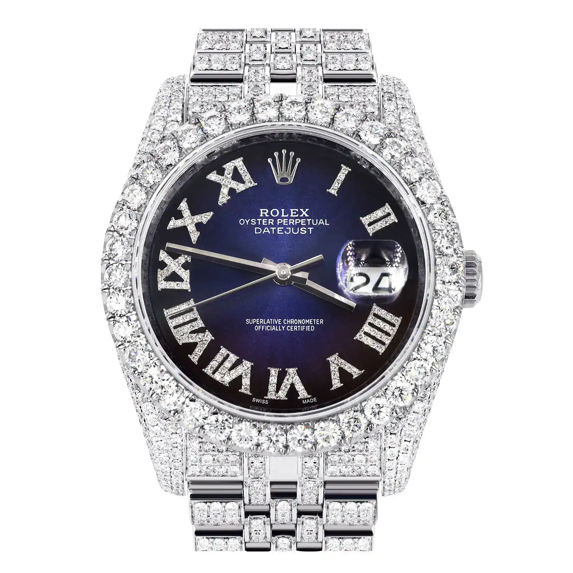 Fake Diamond Watch Iced Out Rolex Replica 325