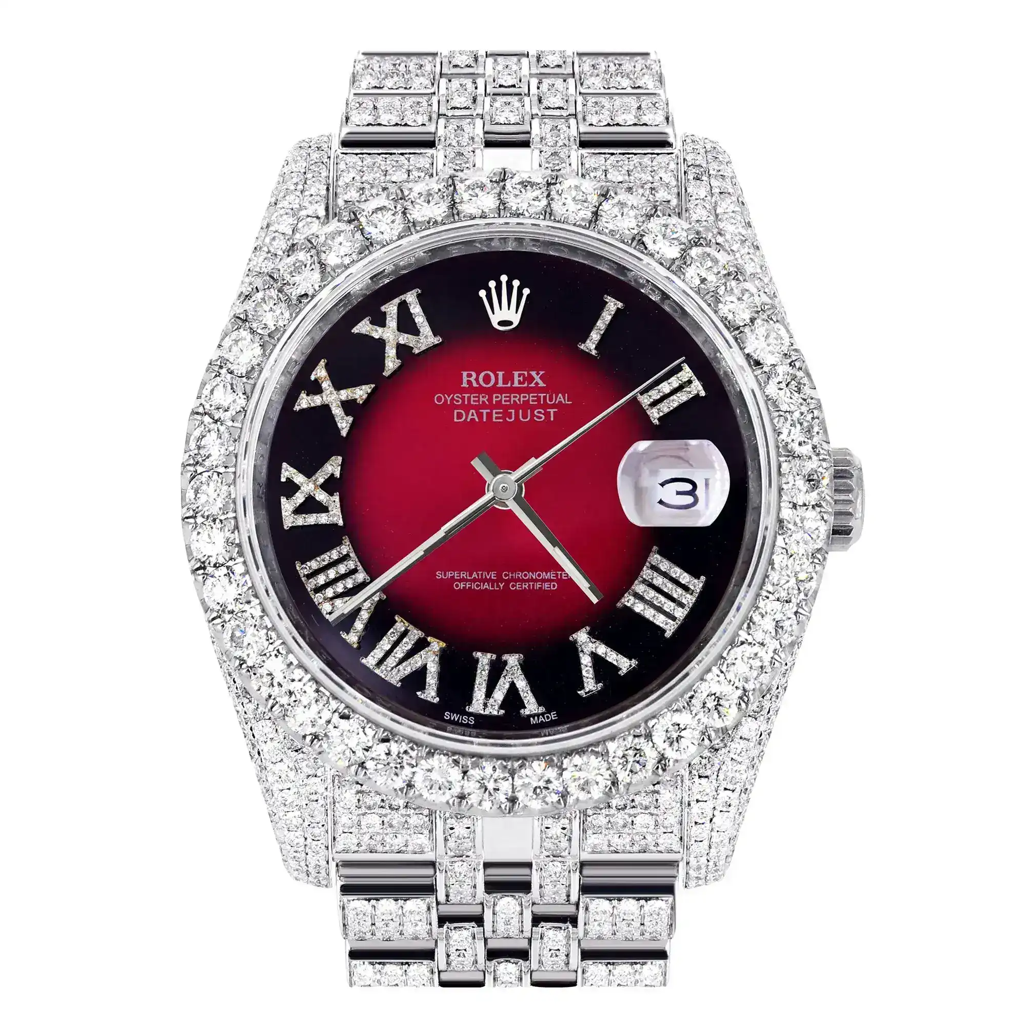 Fake Diamond Watch Iced Out Rolex Replica 332