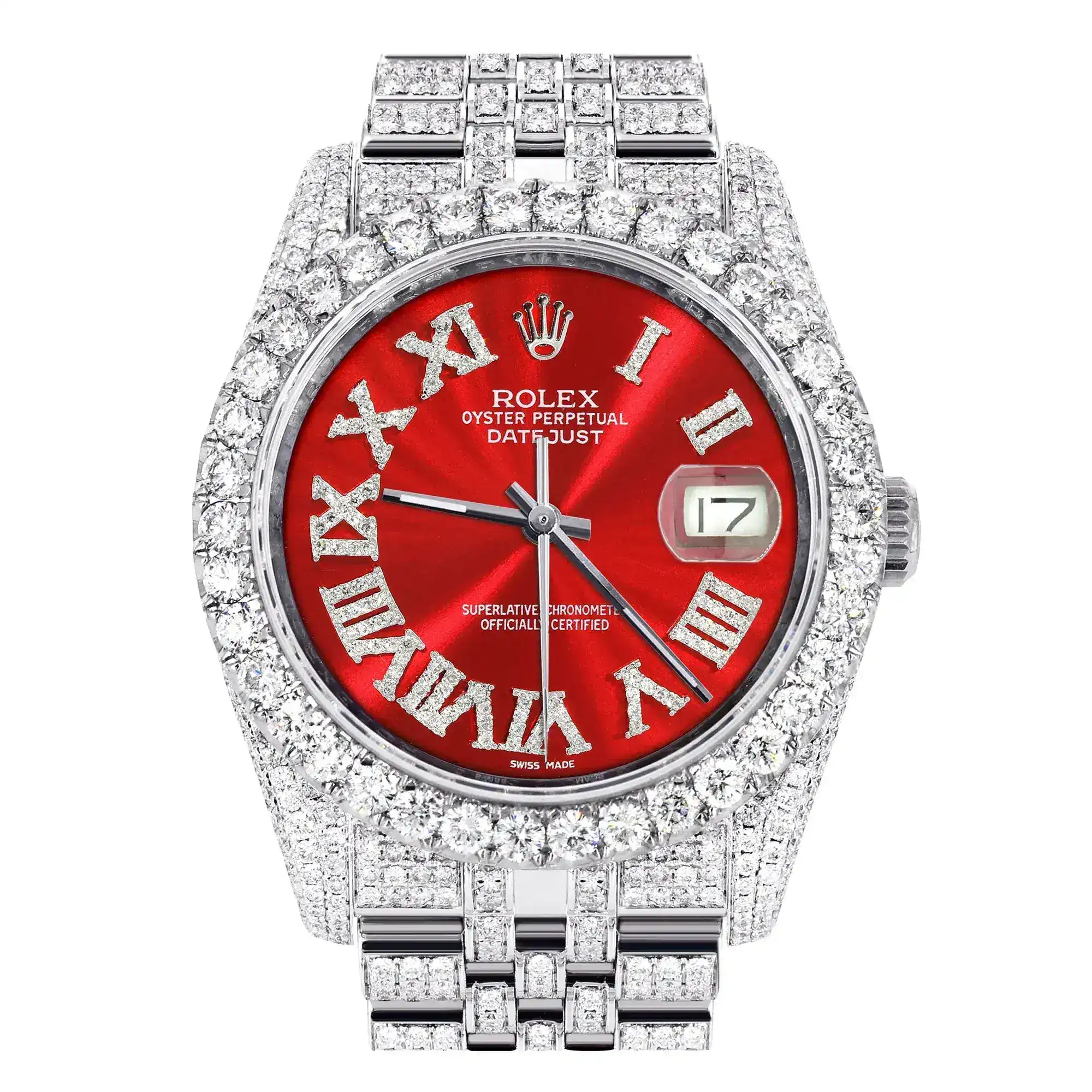 Fake Diamond Watch Iced Out Rolex Replica 335