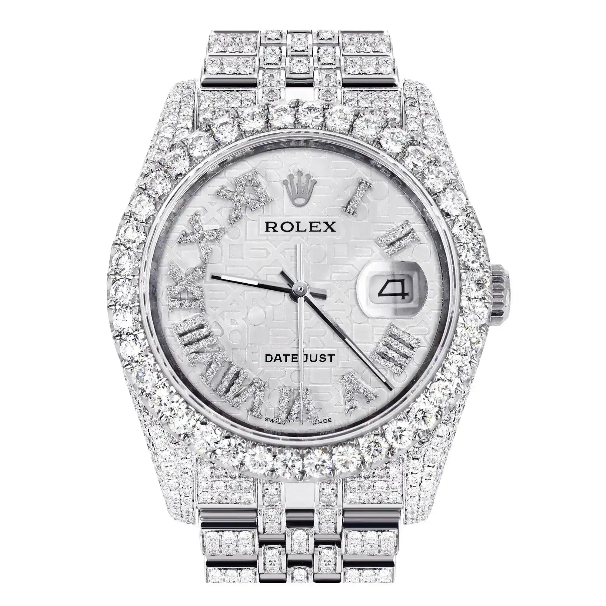 Fake Diamond Watch Iced Out Rolex Replica 338