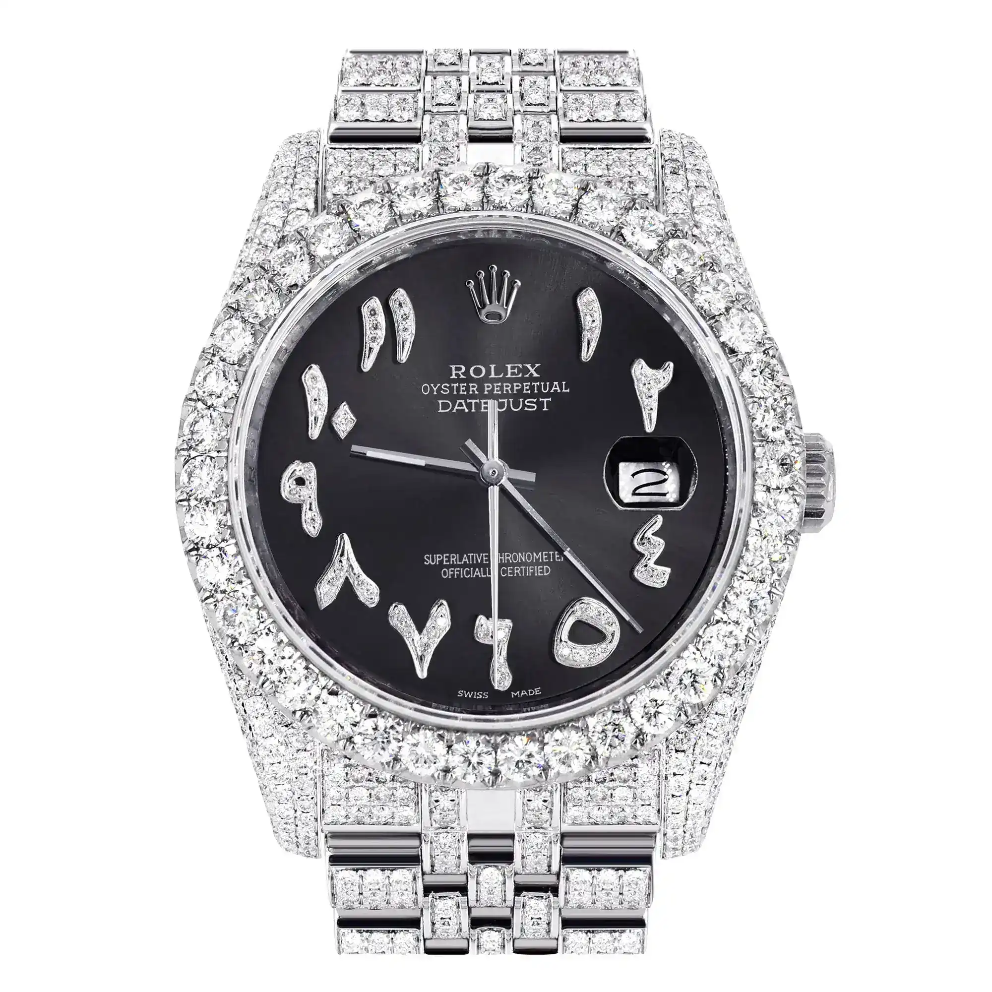 Fake Diamond Watch Iced Out Rolex Replica 339