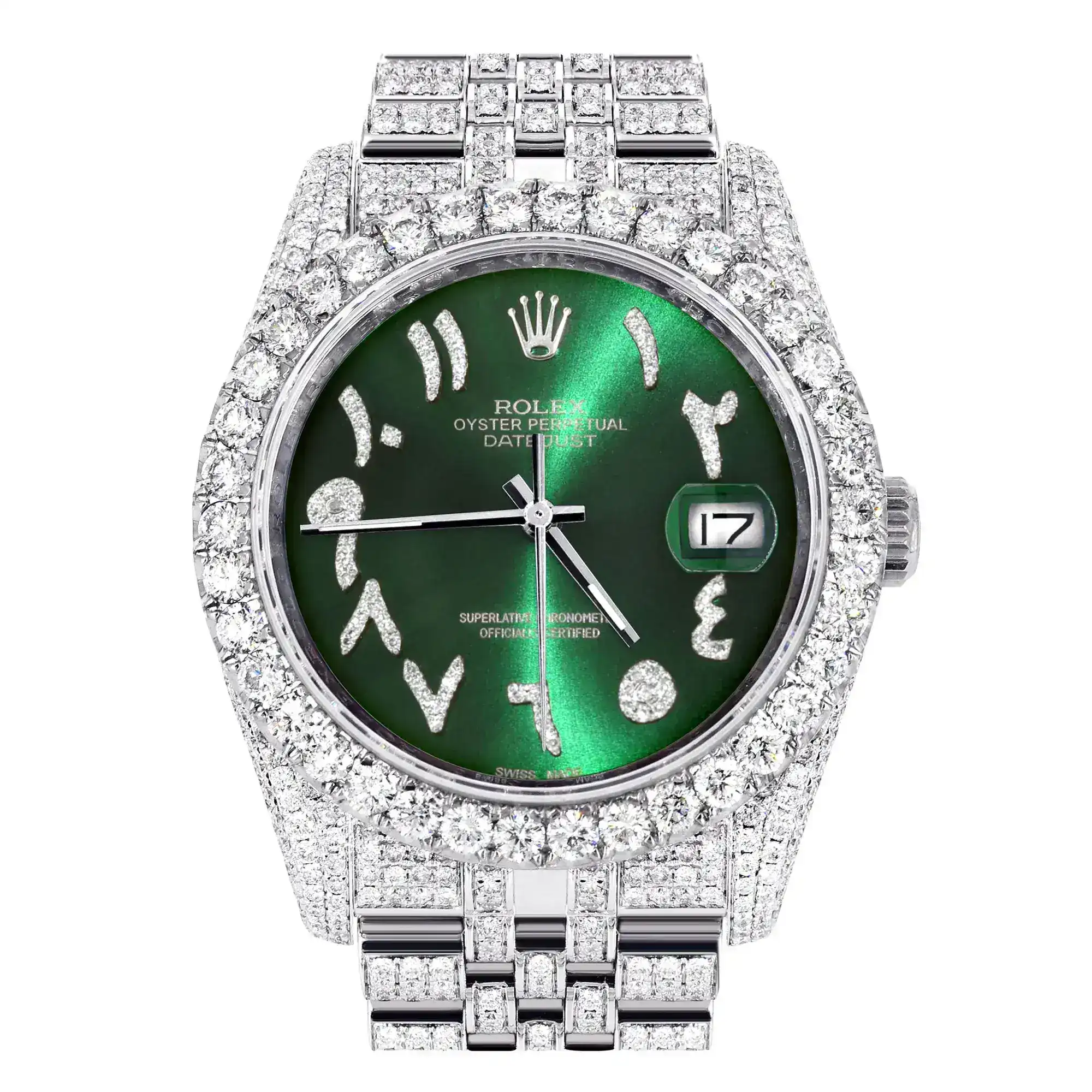 Fake Diamond Watch Iced Out Rolex Replica 344