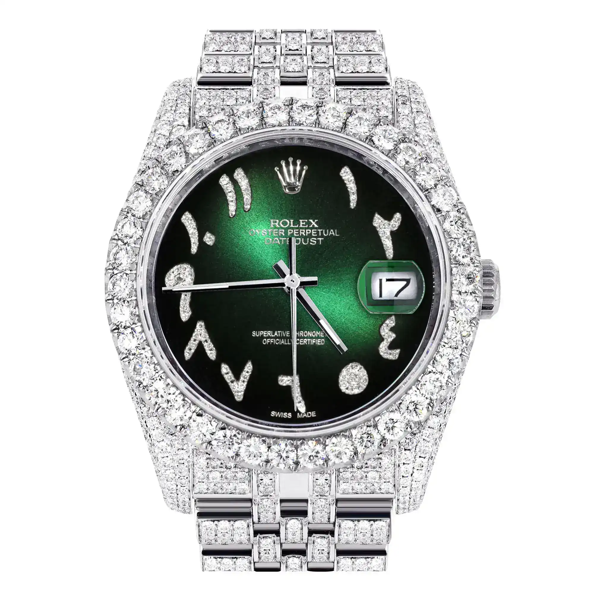 Fake Diamond Watch Iced Out Rolex Replica 345