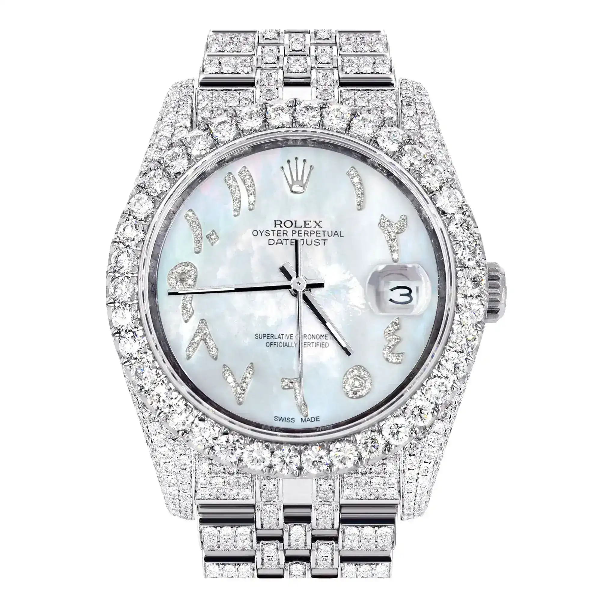 Fake Diamond Watch Iced Out Rolex Replica 346