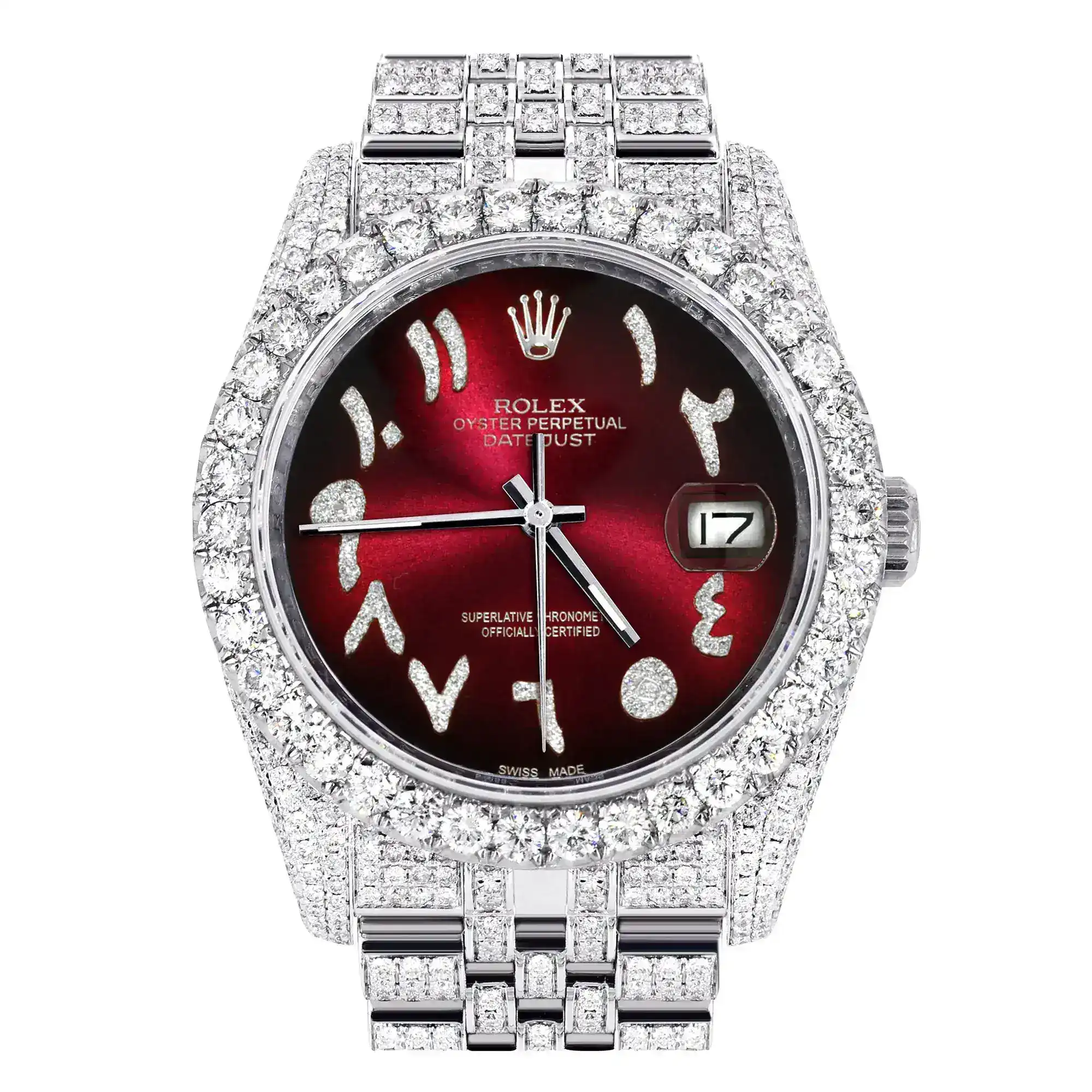 Fake Diamond Watch Iced Out Rolex Replica 347