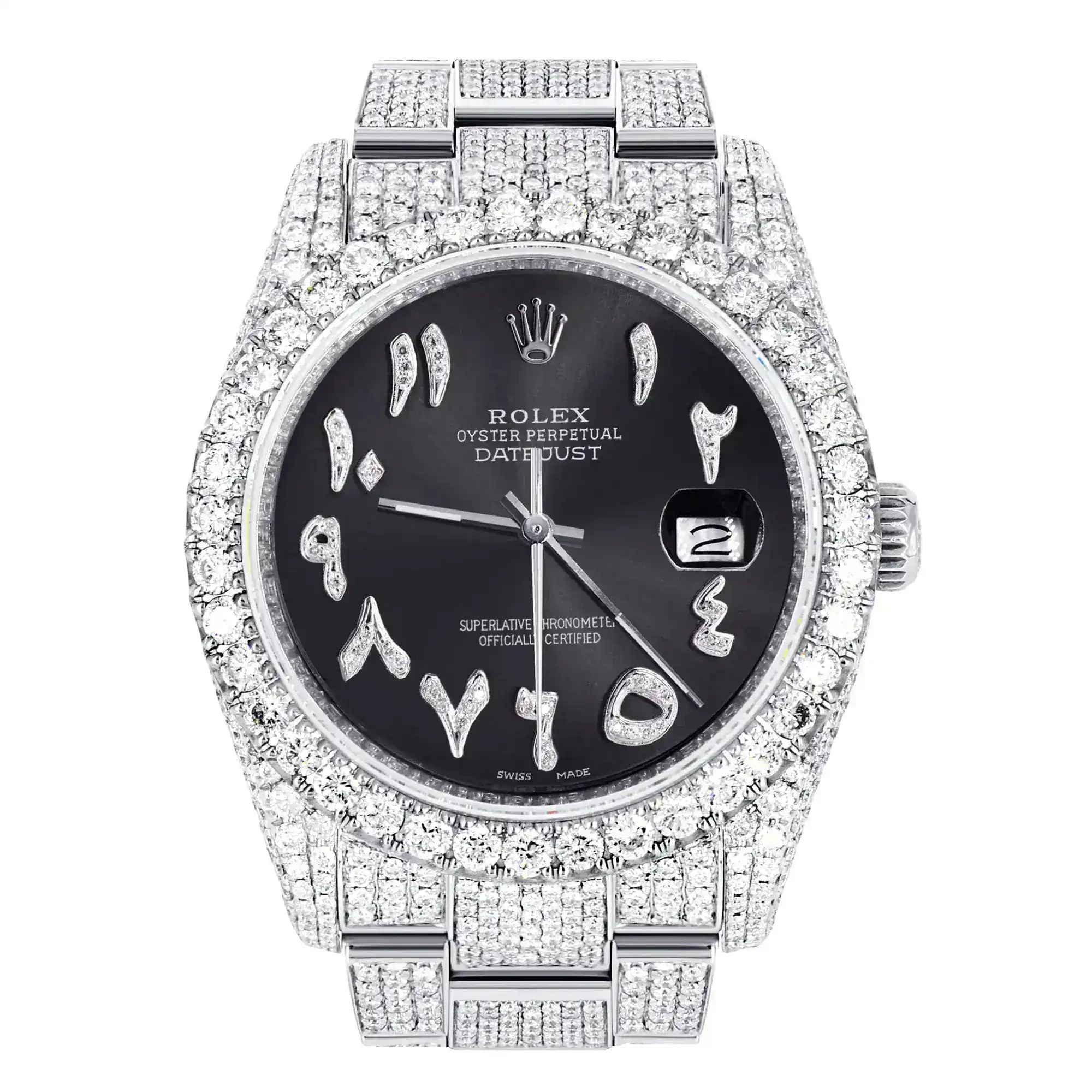 Fake Diamond Watch Iced Out Rolex Replica 354