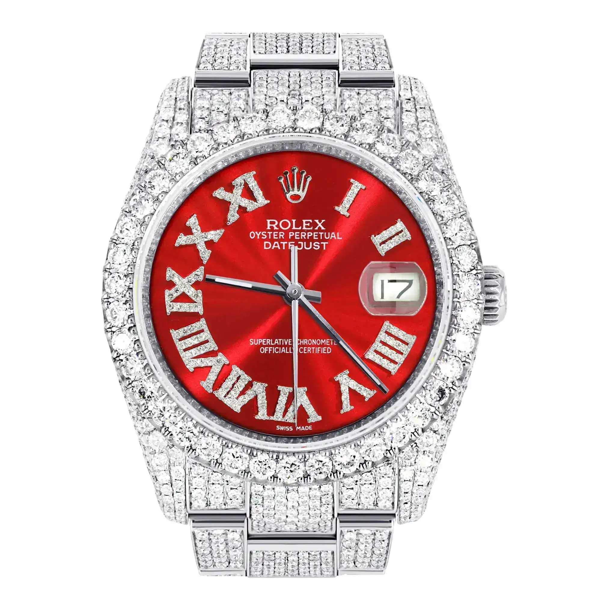 Fake Diamond Watch Iced Out Rolex Replica 360