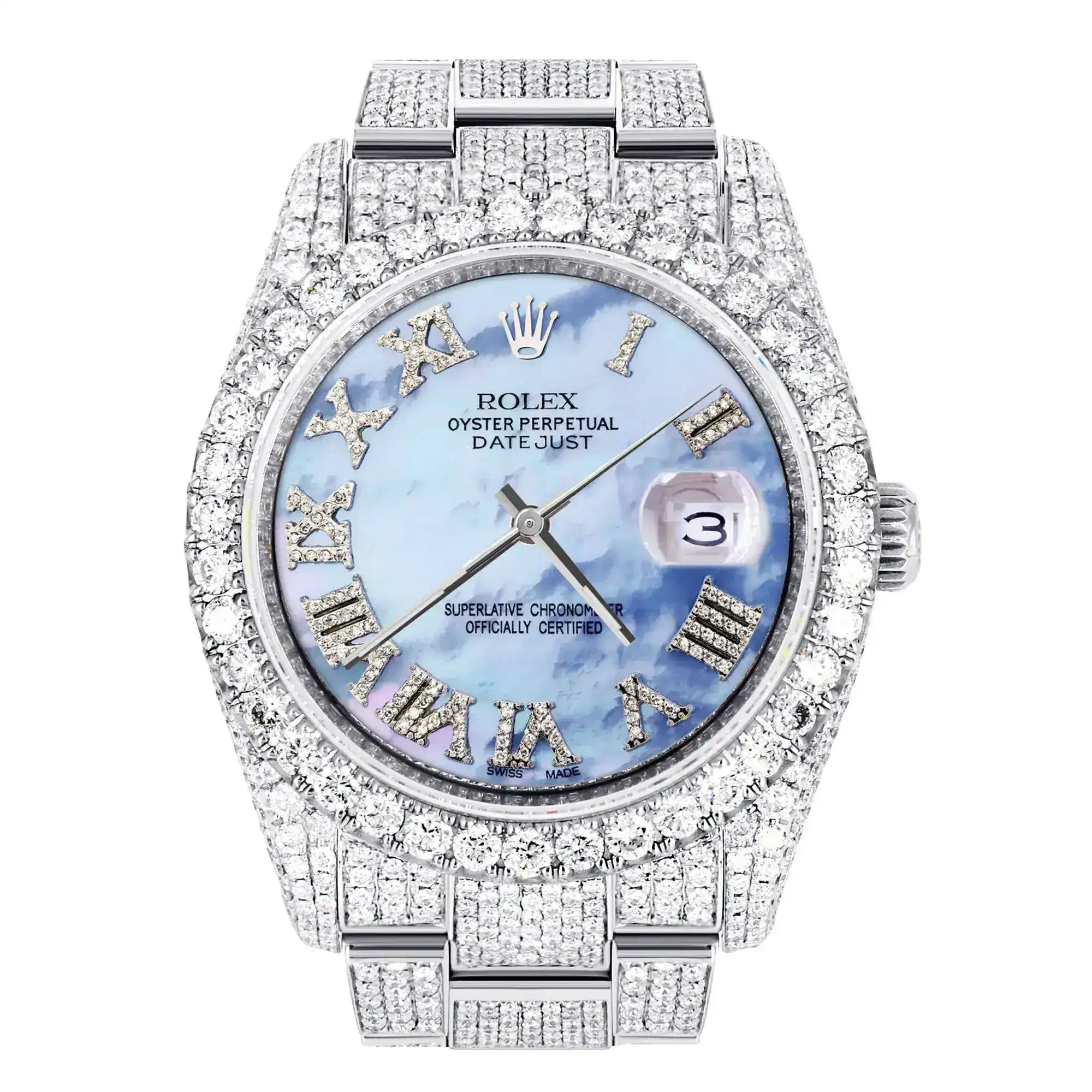 Fake Diamond Watch Iced Out Rolex Replica 366