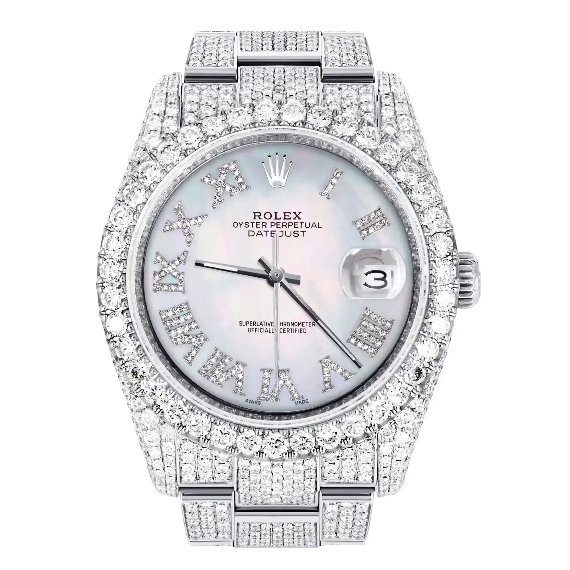Fake Diamond Watch Iced Out Rolex Replica 367