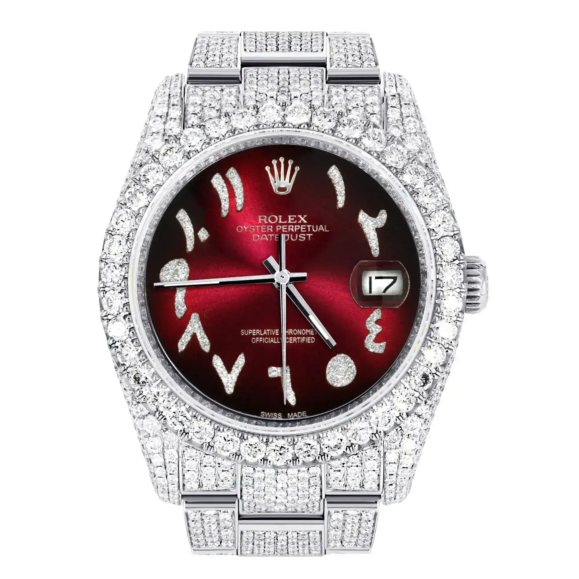 Fake Diamond Watch Iced Out Rolex Replica 369