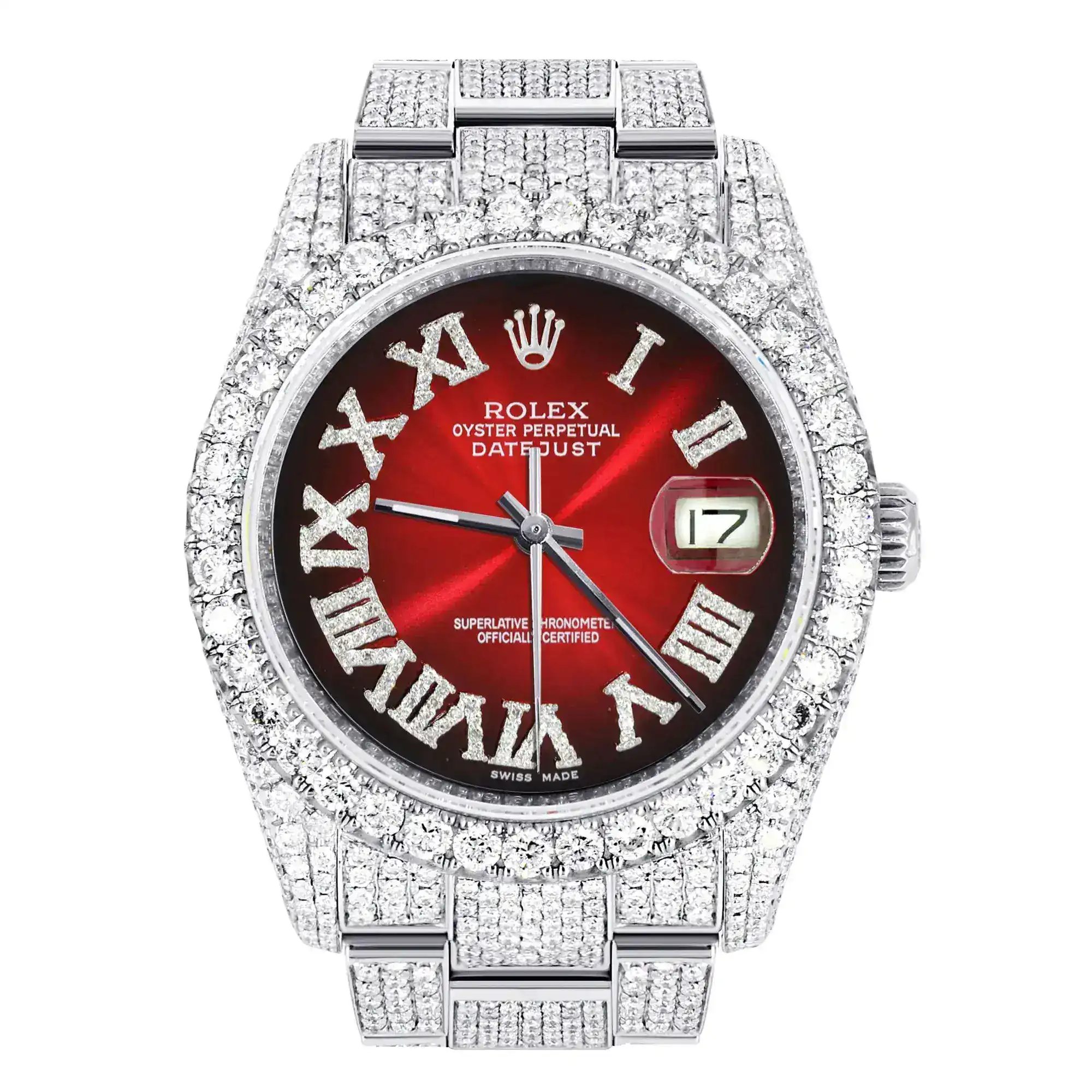 Fake Diamond Watch Iced Out Rolex Replica 371