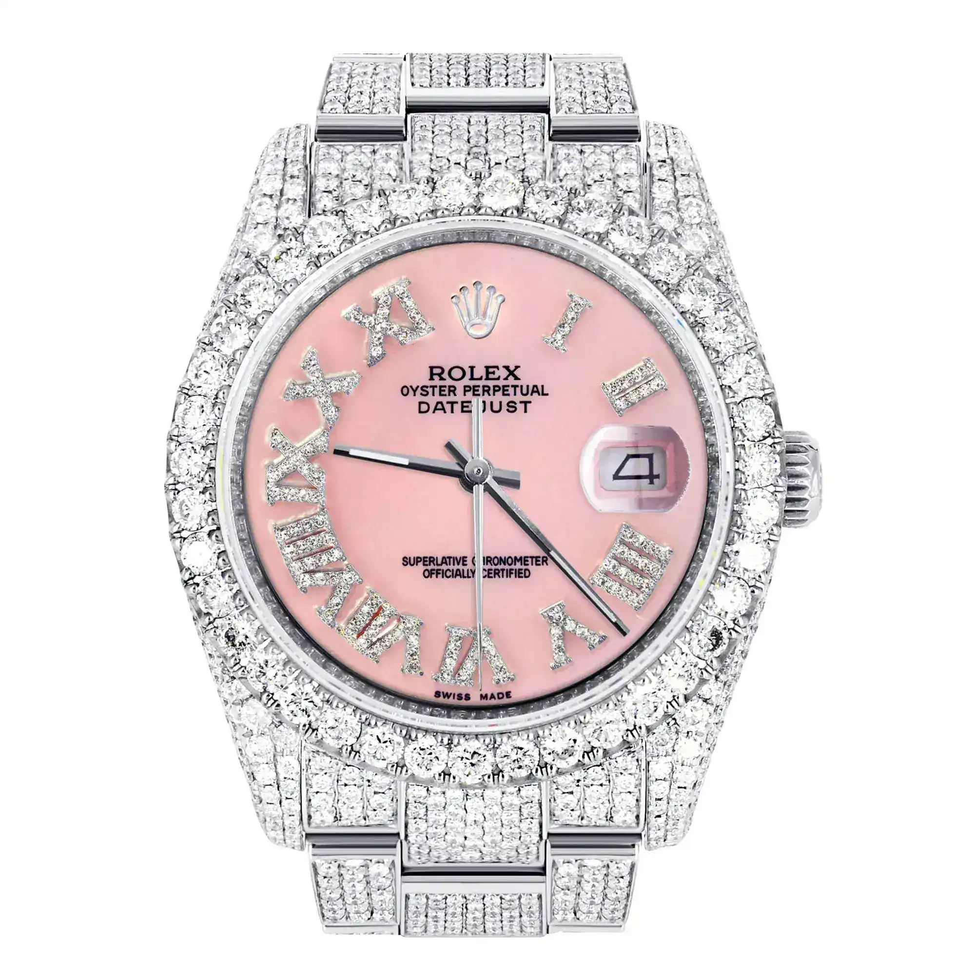 Fake Diamond Watch Iced Out Rolex Replica 374