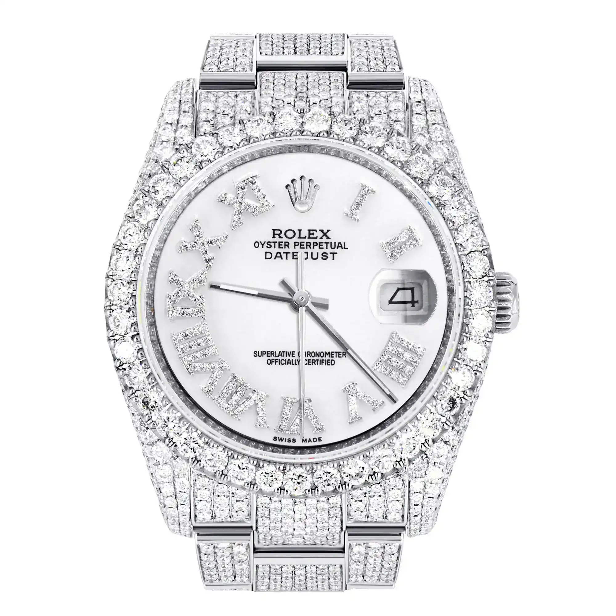 Fake Diamond Watch Iced Out Rolex Replica 376
