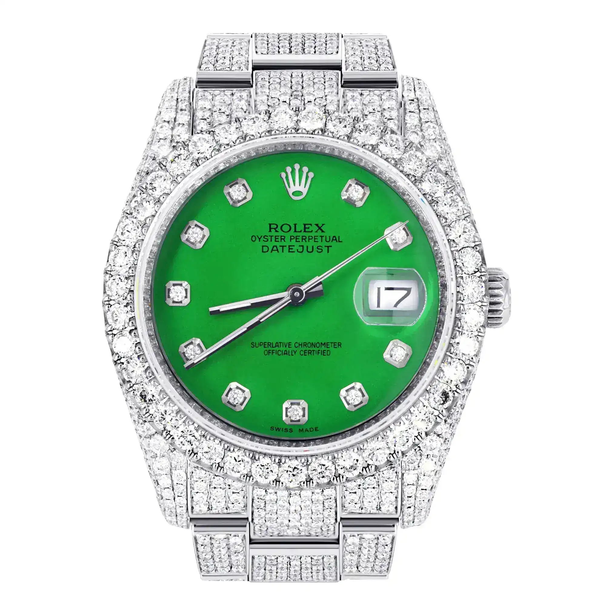 Fake Diamond Watch Iced Out Rolex Replica 385