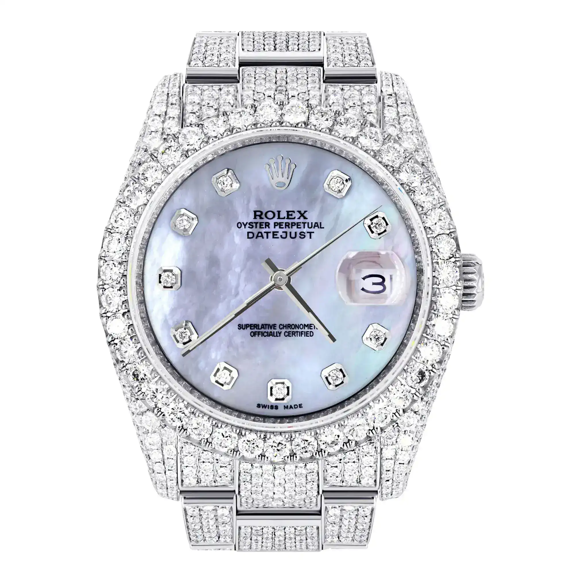 Fake Diamond Watch Iced Out Rolex Replica 387
