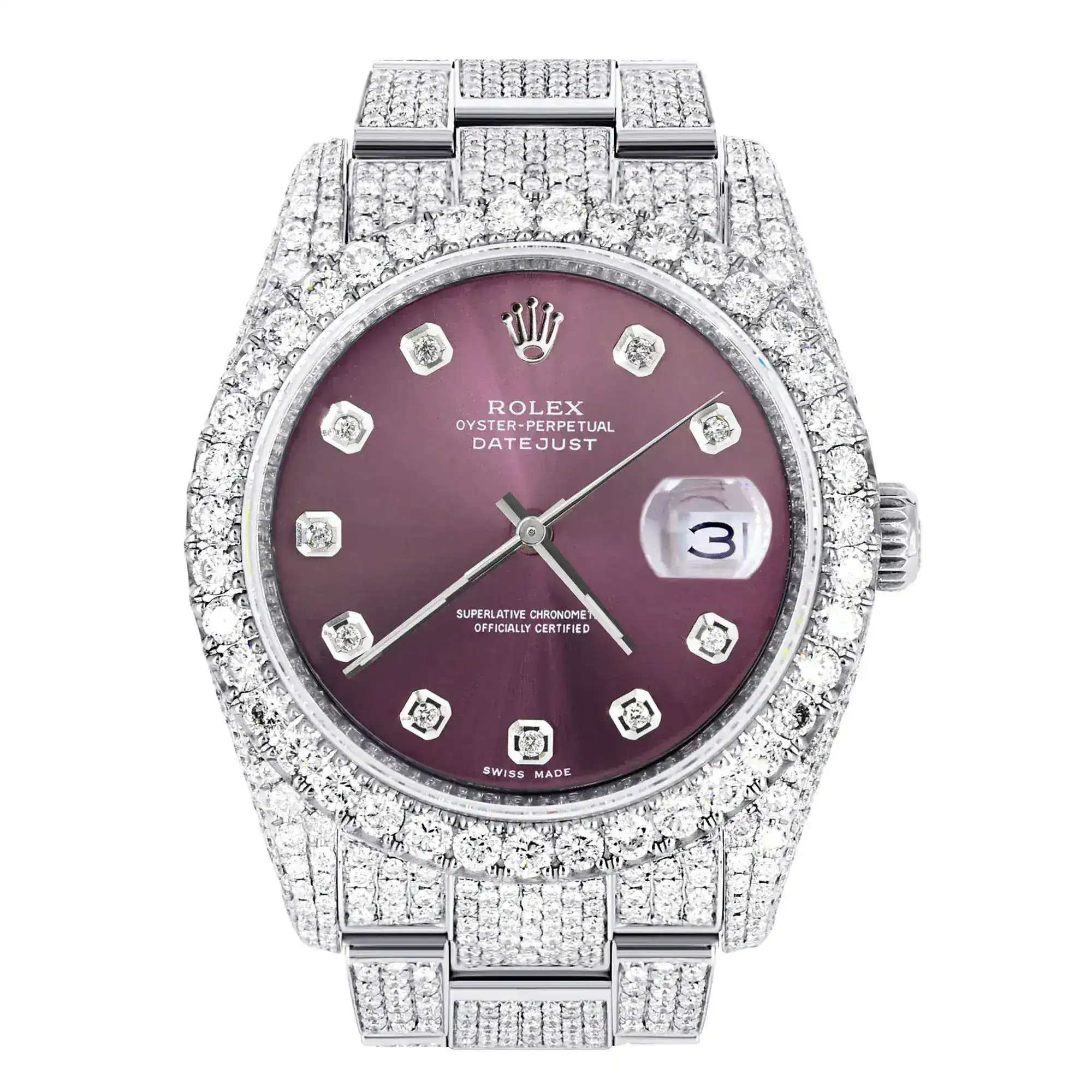 Fake Diamond Watch Iced Out Rolex Replica 391