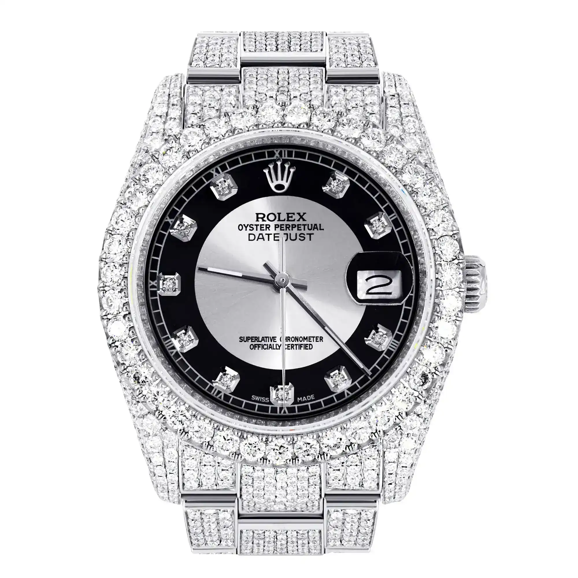 Fake Diamond Watch Iced Out Rolex Replica 395