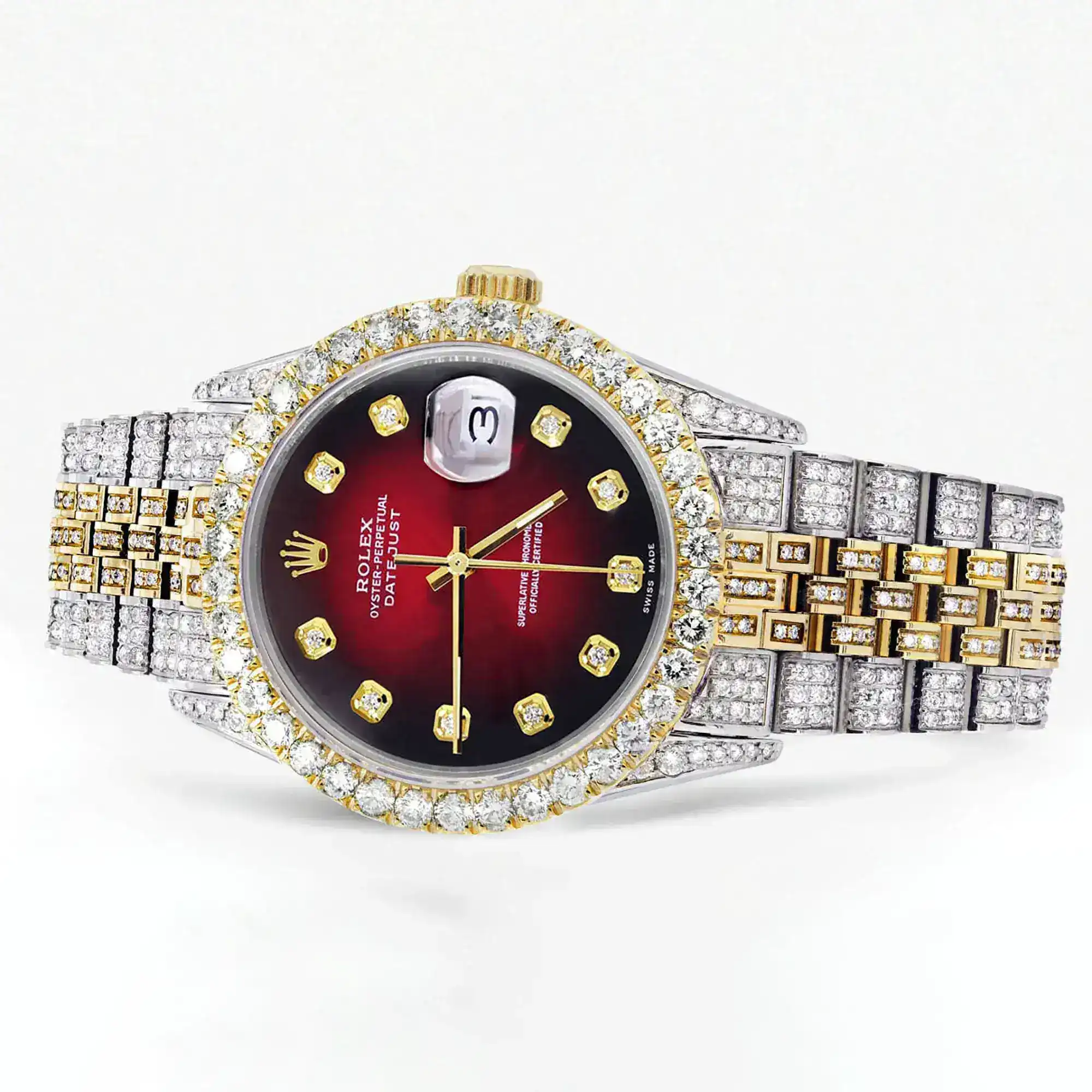 Fake Diamond Watch Iced Out Rolex Replica b002