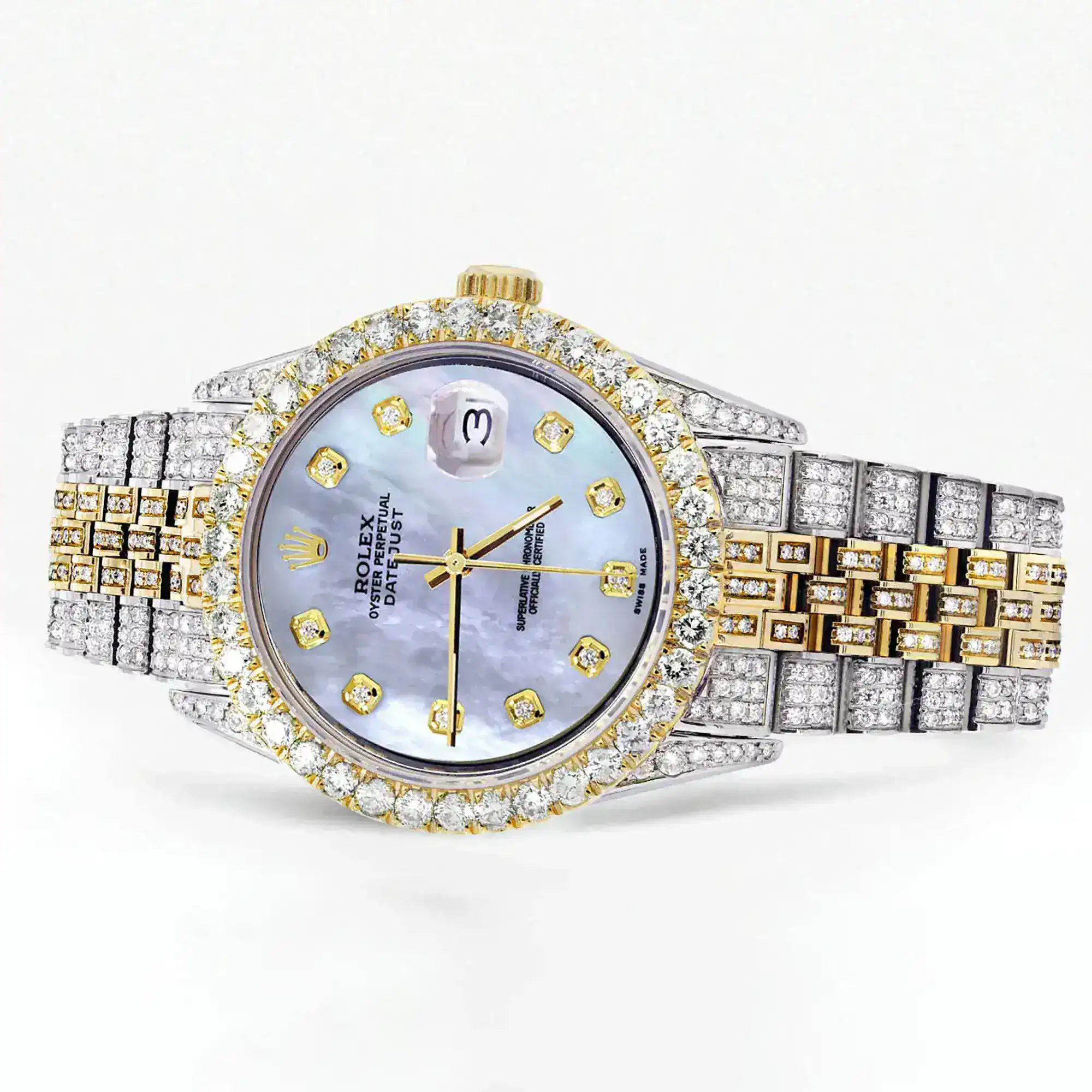 Fake Diamond Watch Iced Out Rolex Replica b007