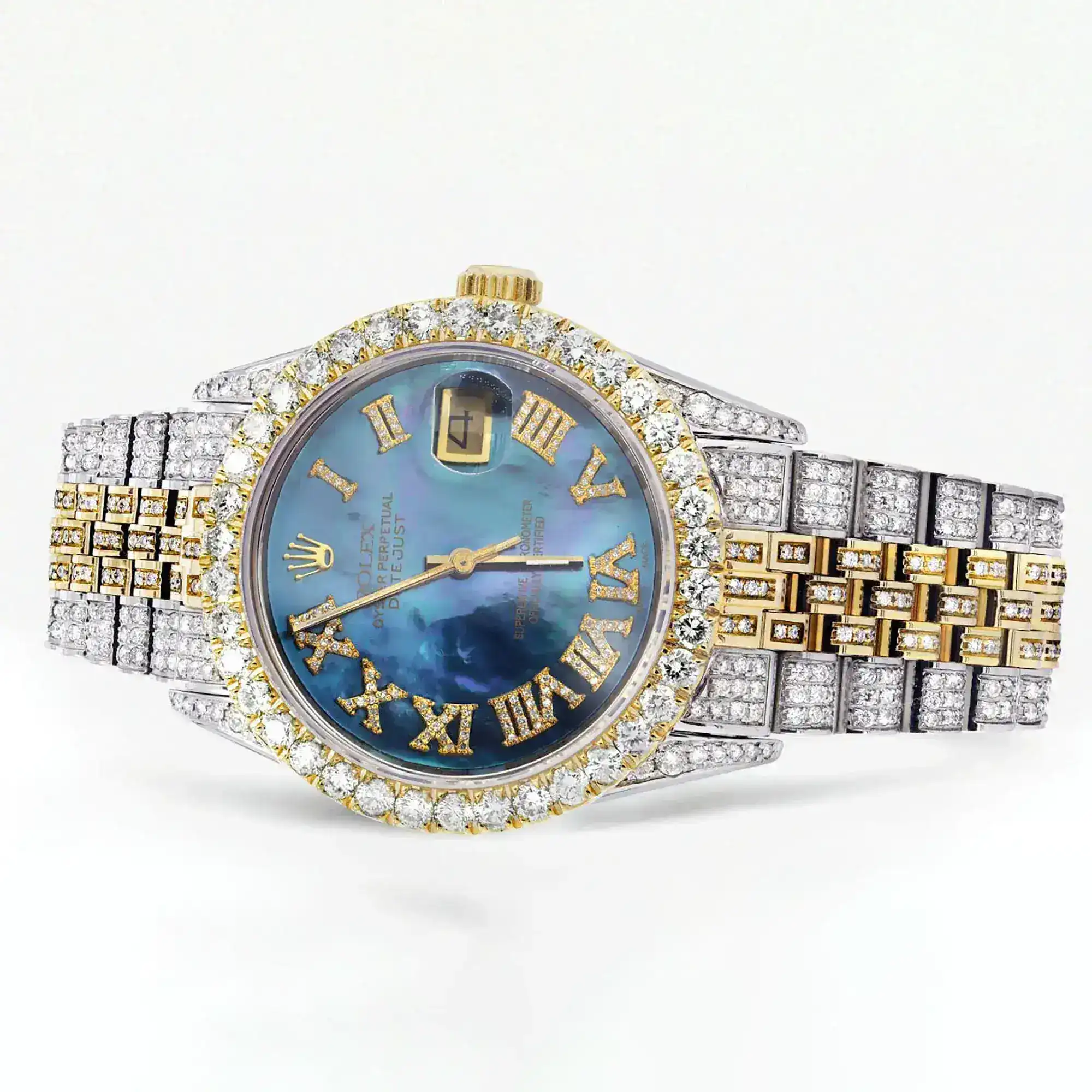 Fake Diamond Watch Iced Out Rolex Replica b008